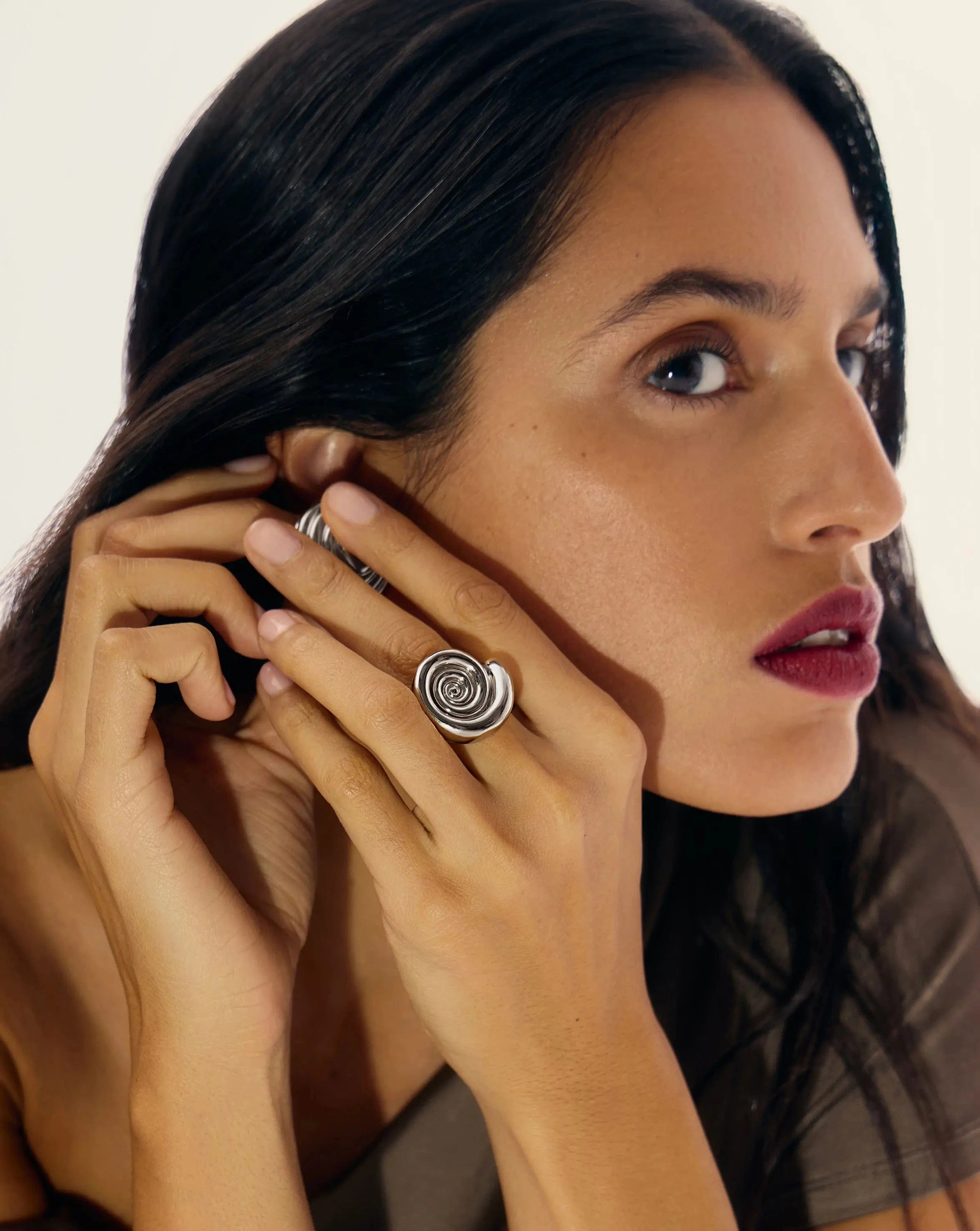 RING Spiral Statement Ring | Silver Plated