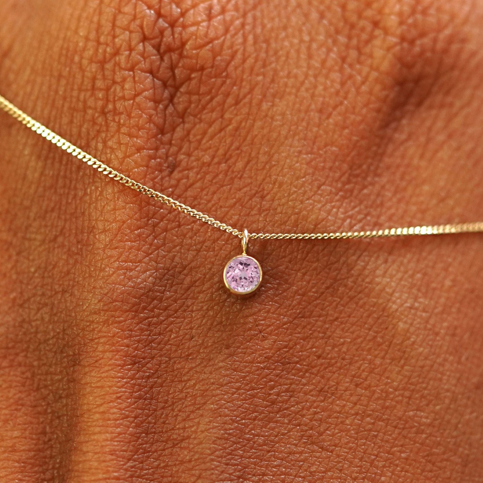 Automic Gold Studio Pink Sapphire Necklace