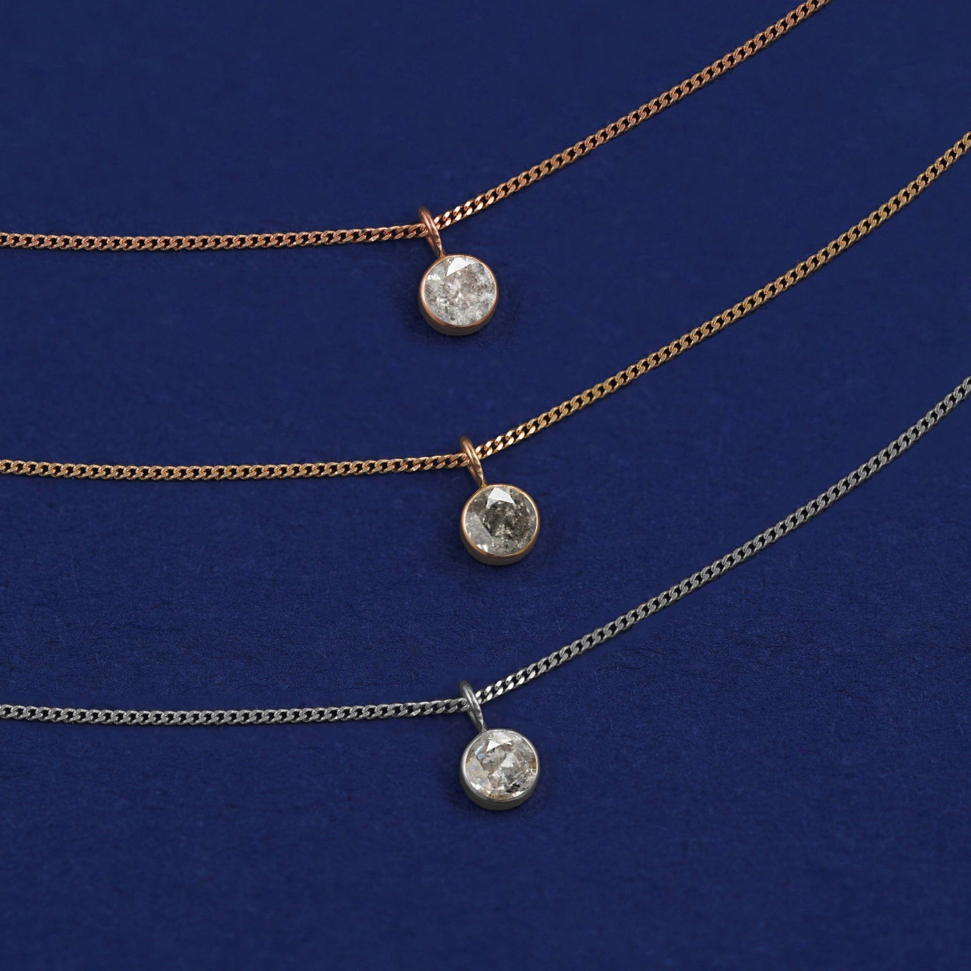 Automic Gold Studio Salt and Pepper Diamond Necklace