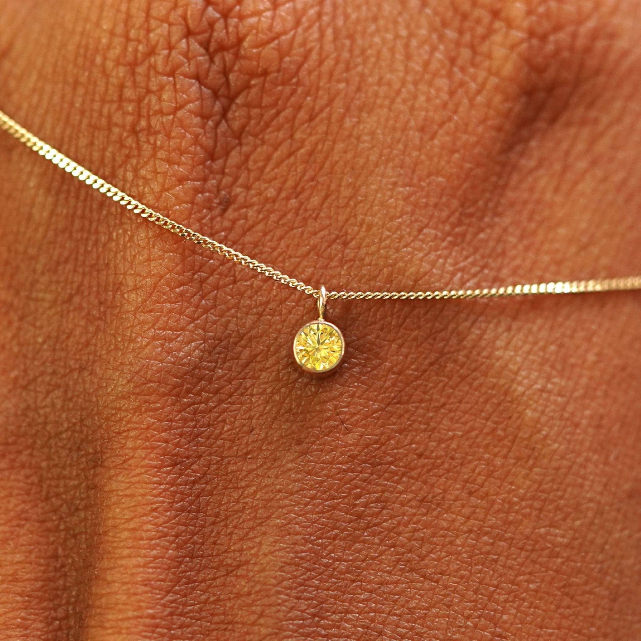 Automic Gold Studio Yellow Lab Diamond Necklace