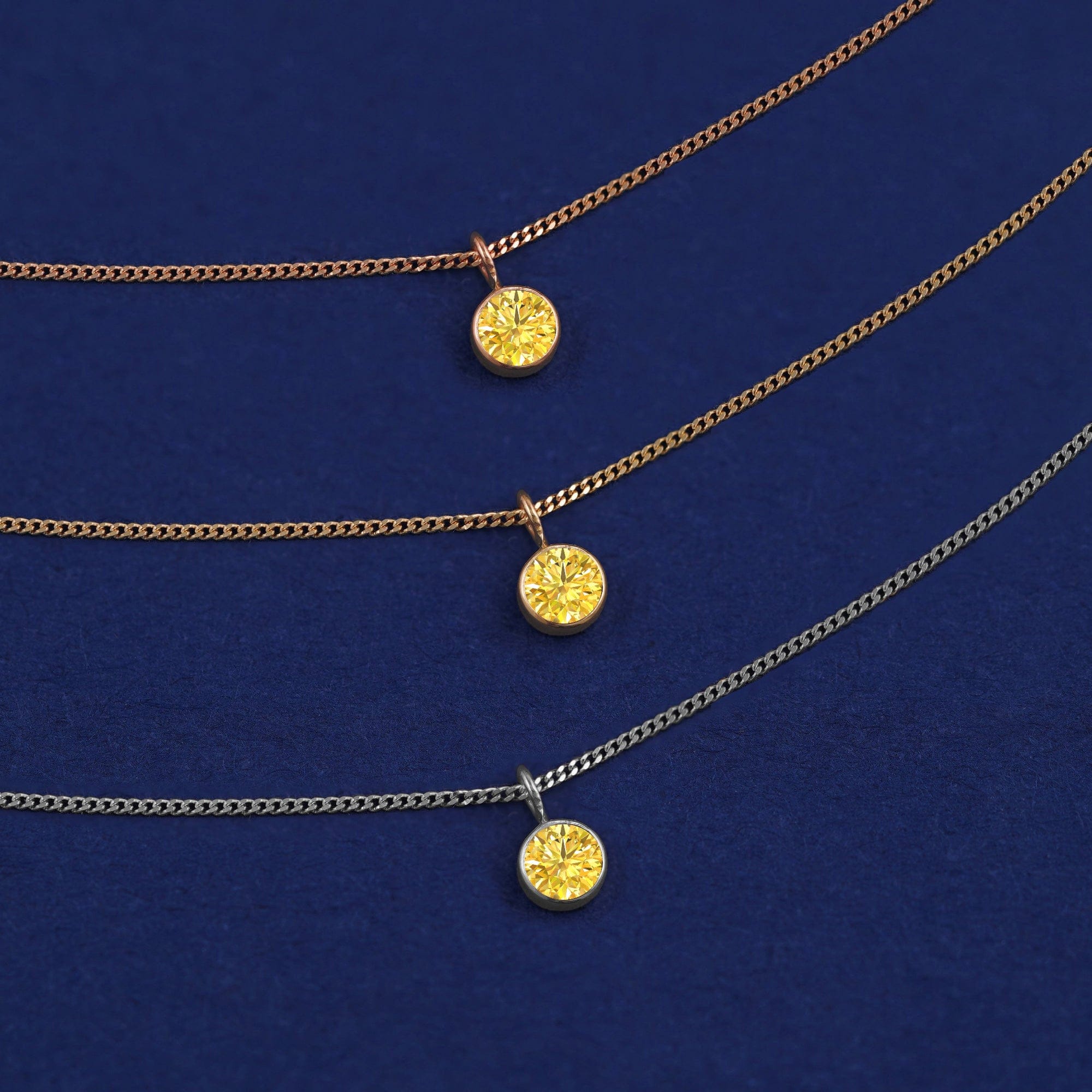 Automic Gold Studio Yellow Lab Diamond Necklace