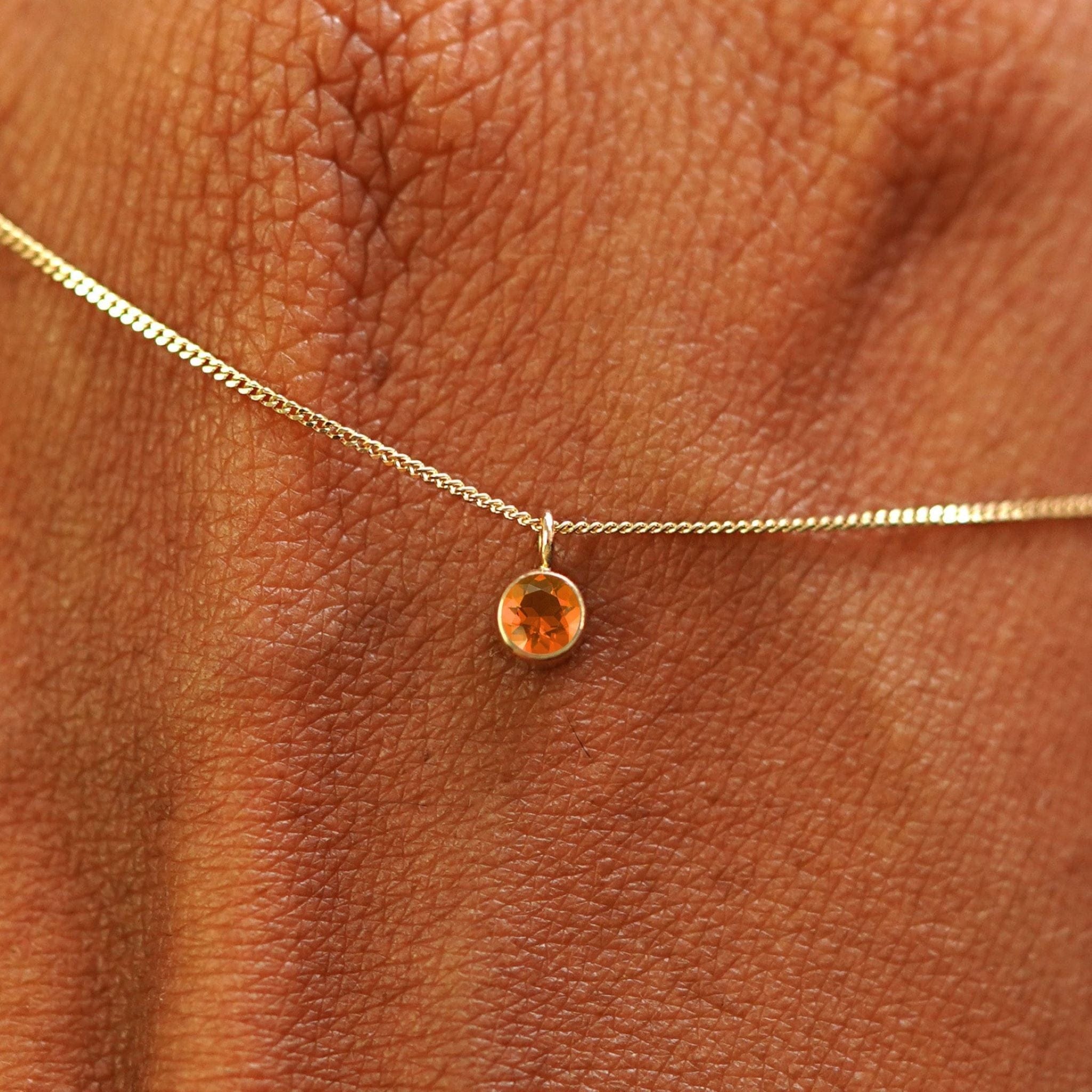 Automic Gold Studio Fire Opal Necklace