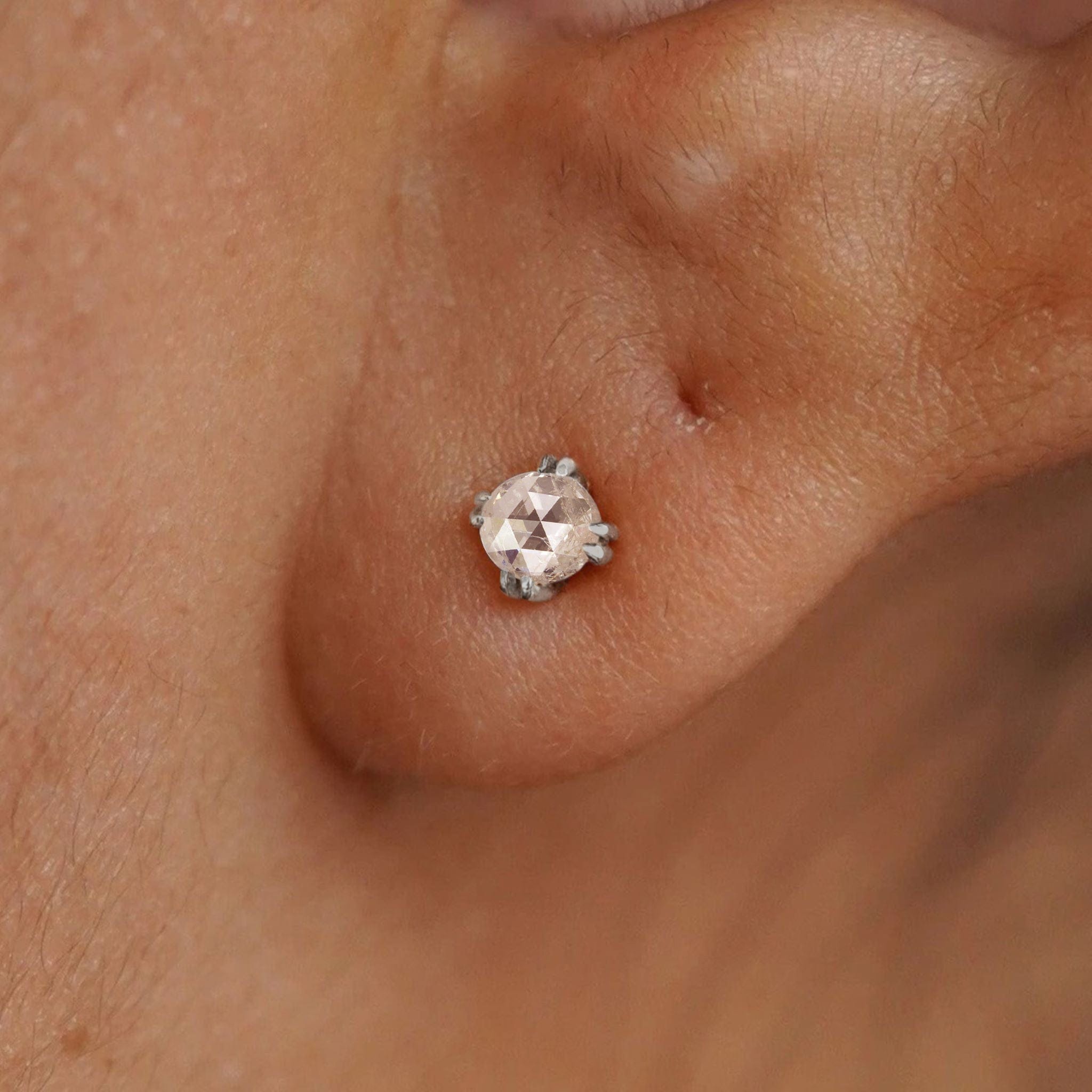 Automic Gold Studio Rose Cut Diamond Earring