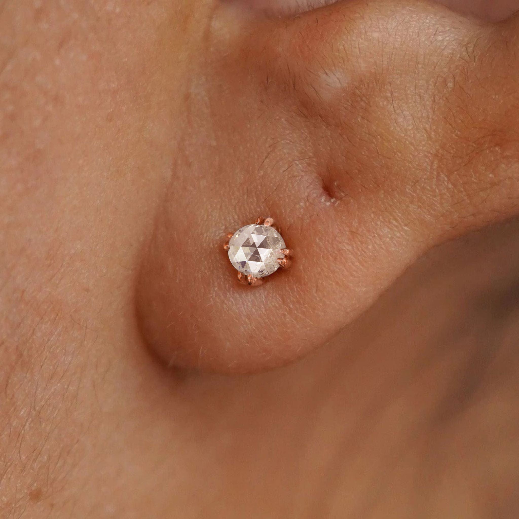 Automic Gold Studio Rose Cut Diamond Earring