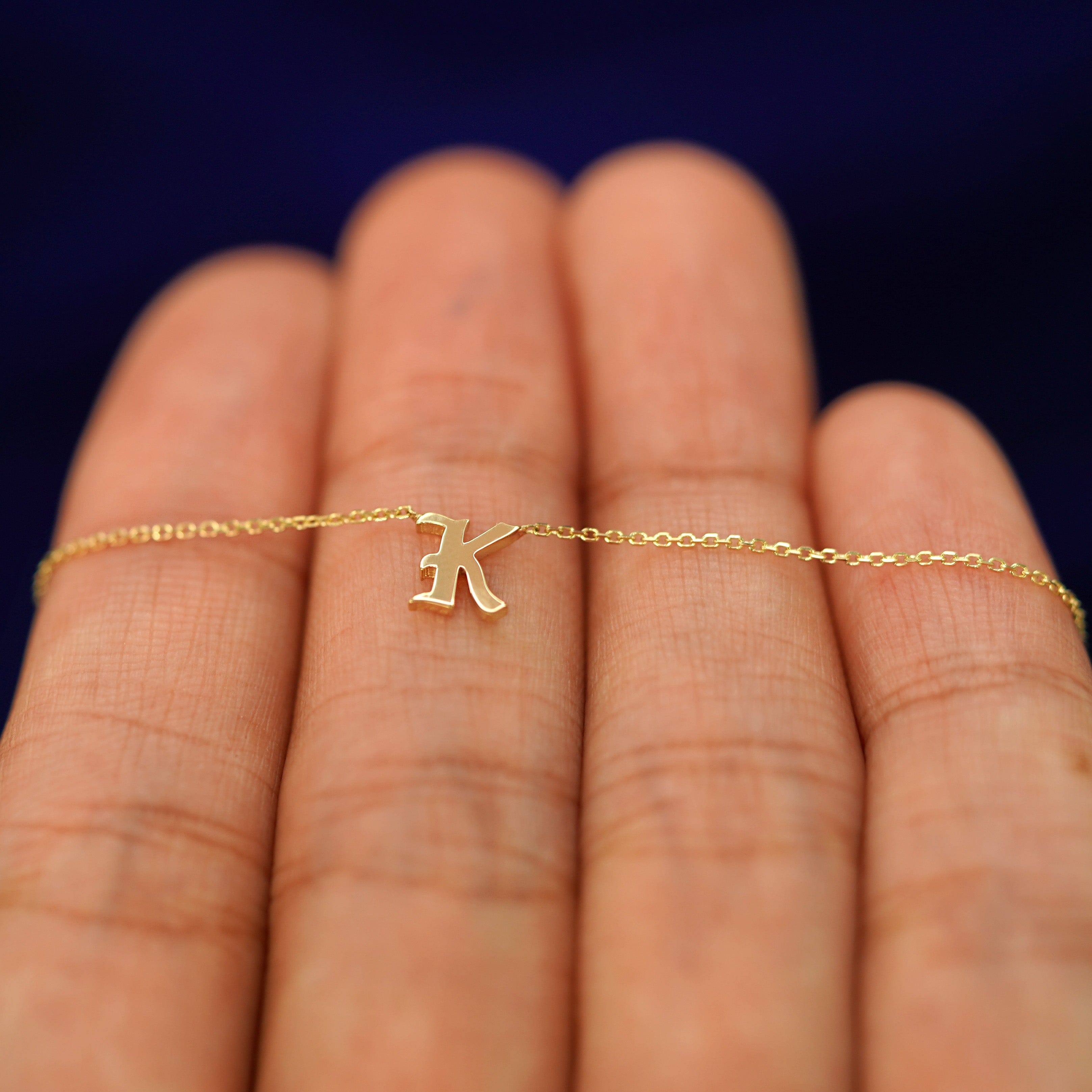 Automic Gold Studio Gothic Initial Necklace