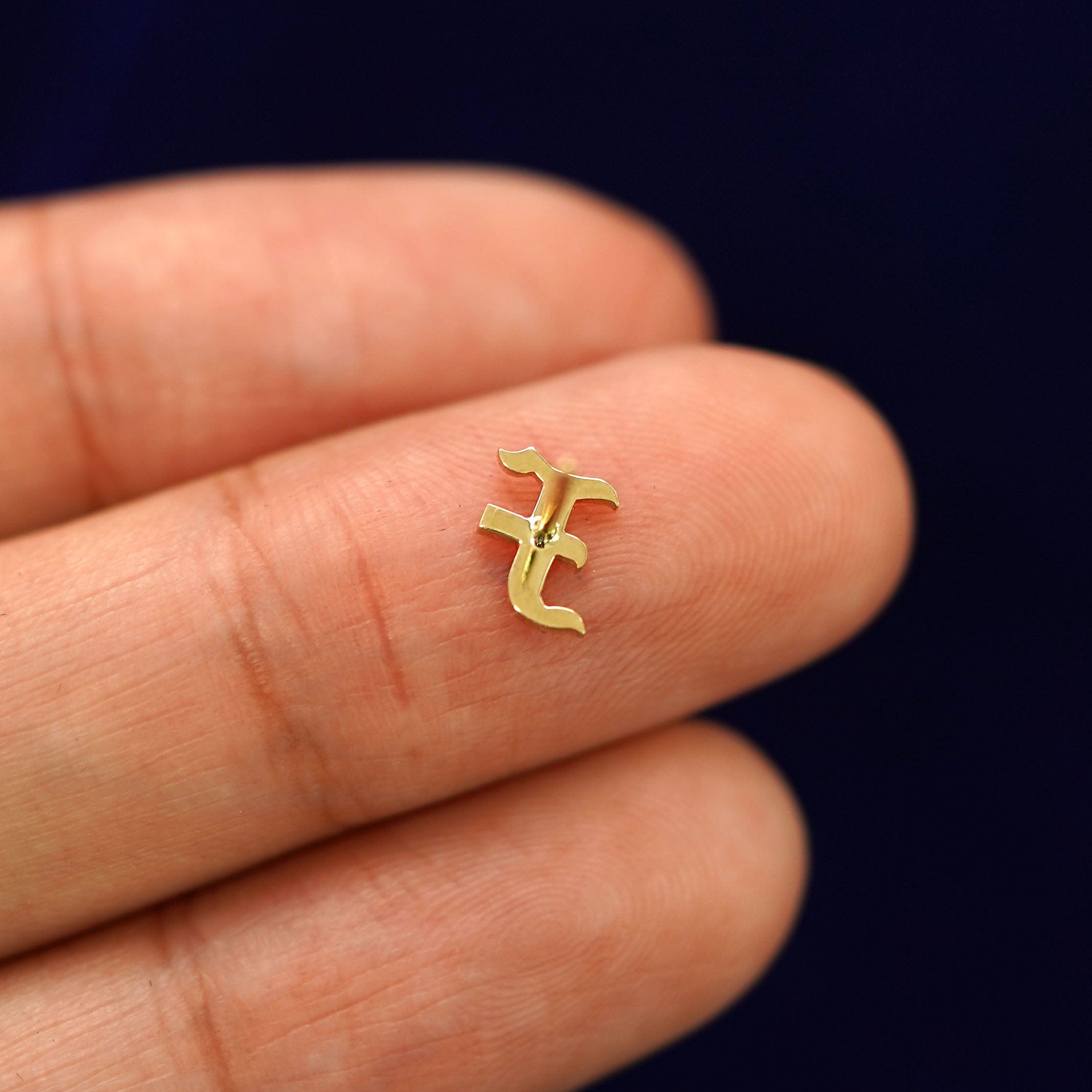 Automic Gold Studio Gothic Initial Earring