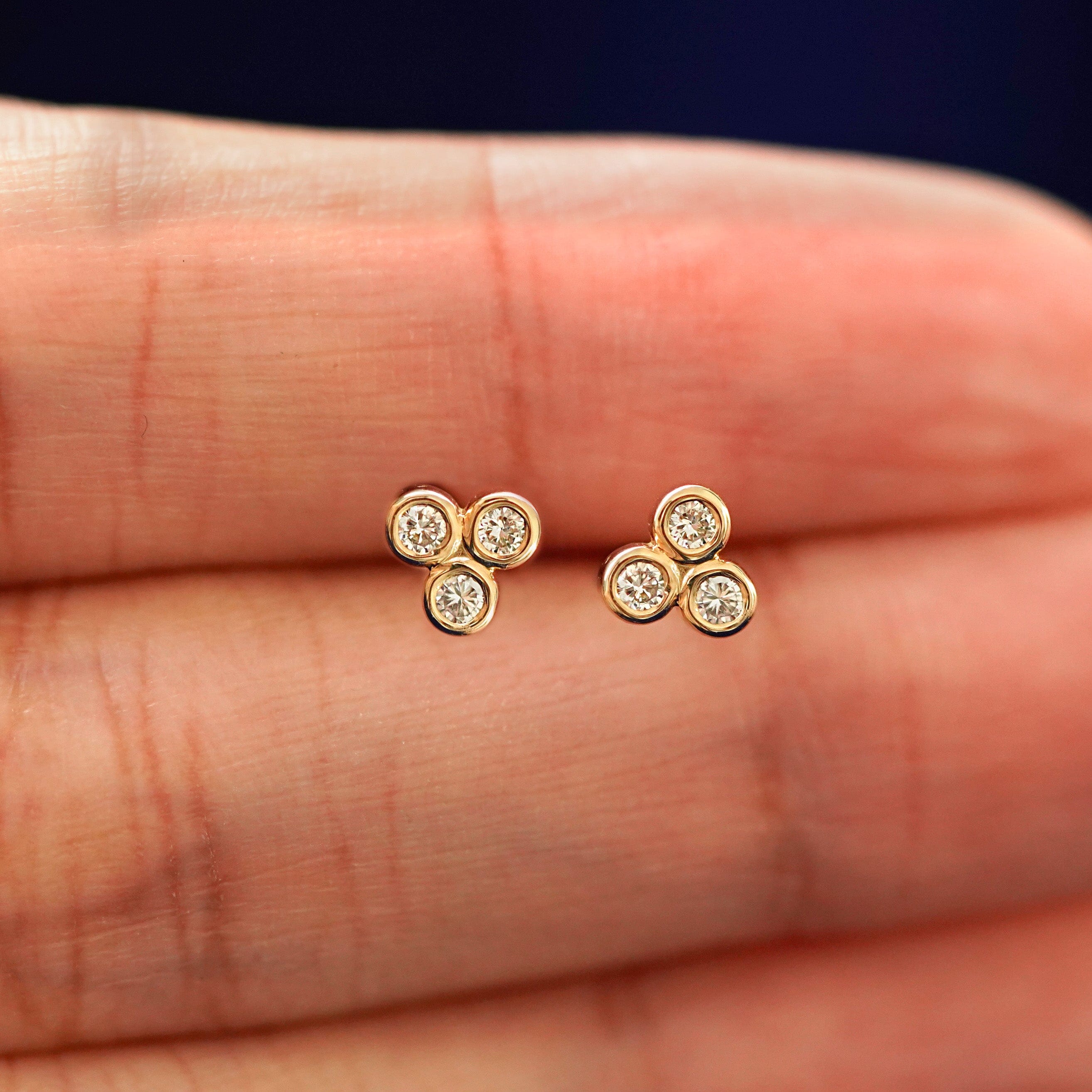 Automic Gold Studio Natural Diamond Trio Earring