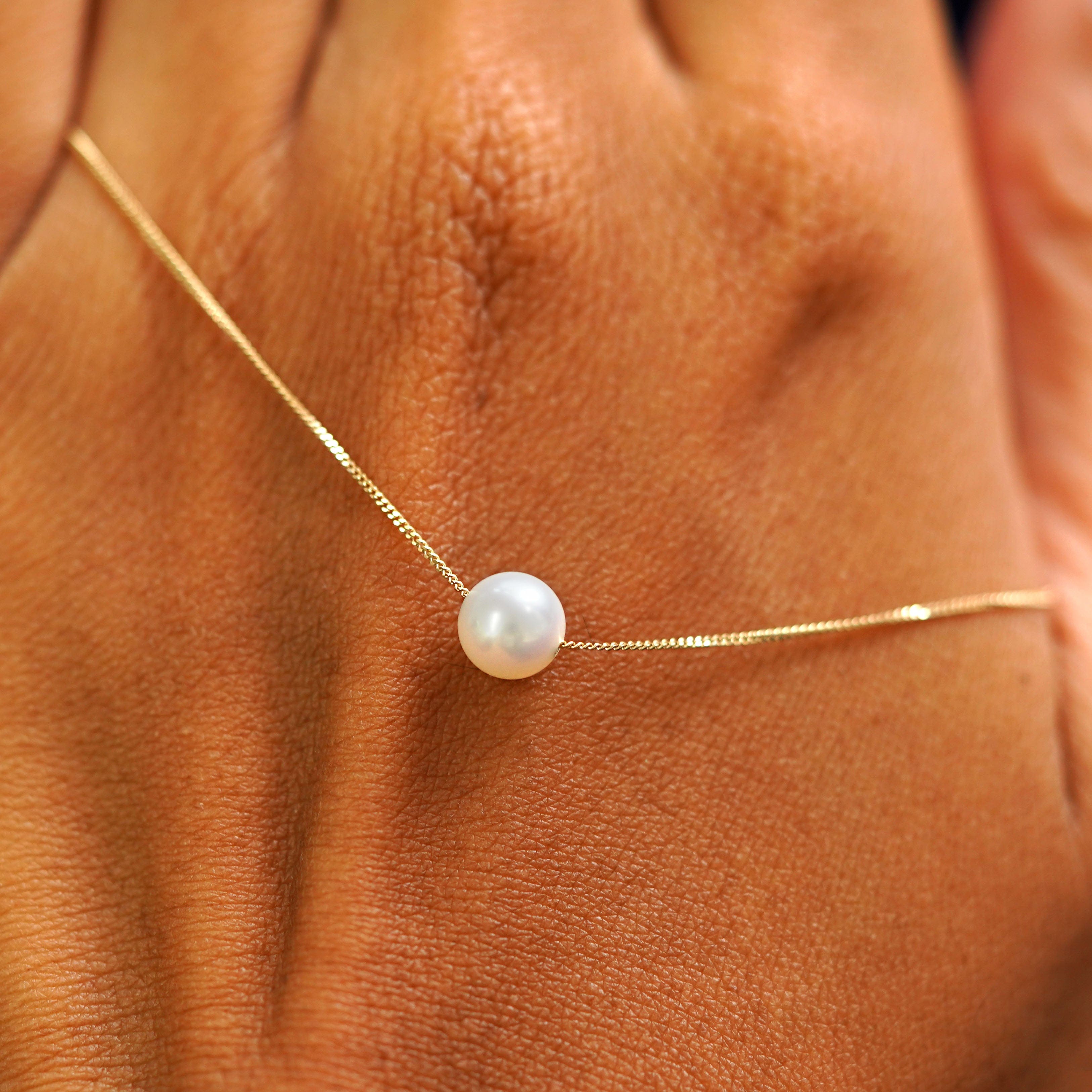 Automic Gold Studio Medium Pearl Slide Necklace