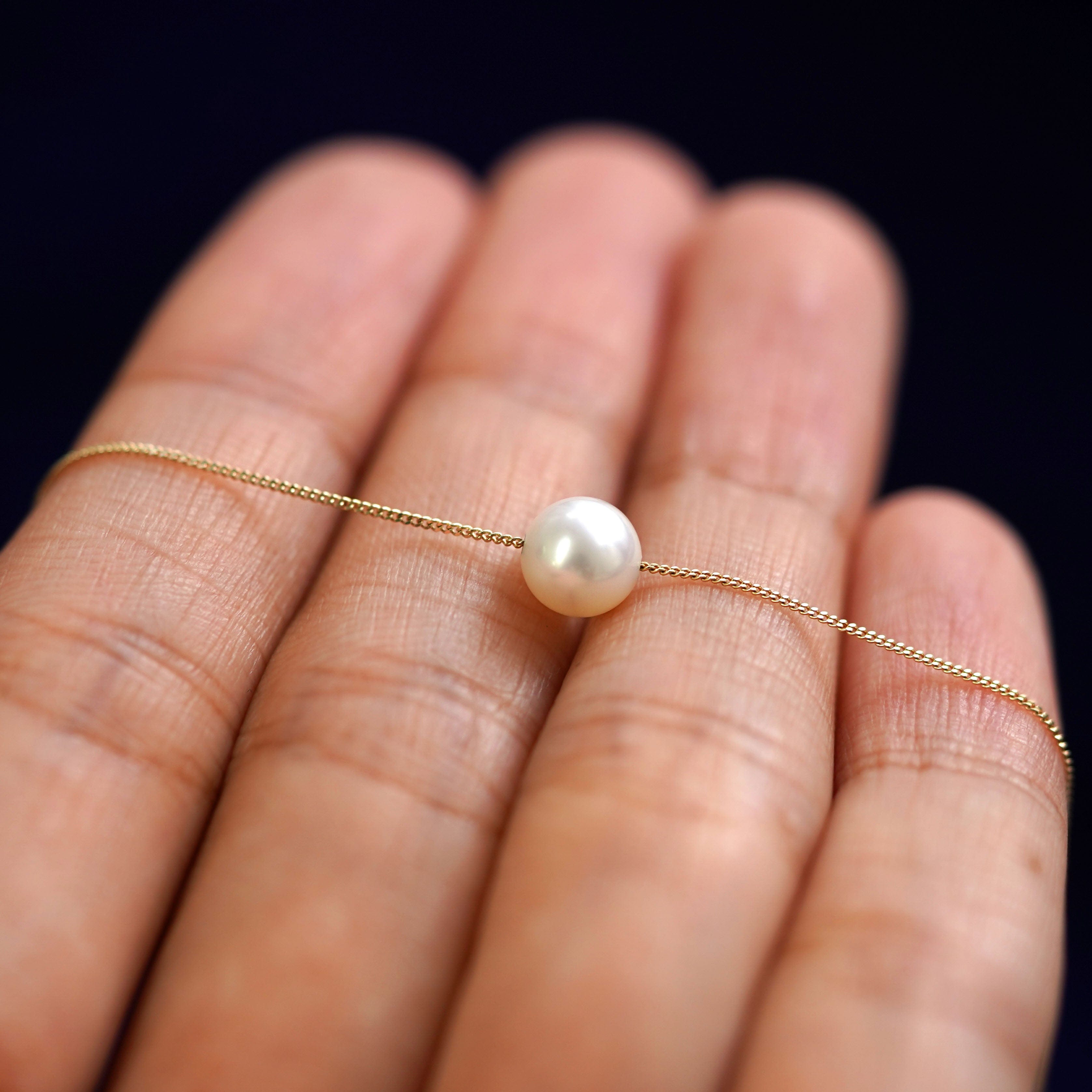 Automic Gold Studio Medium Pearl Slide Necklace