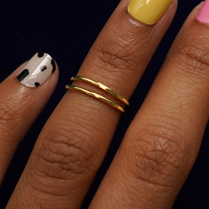Automic Gold Studio Double Line Toe Ring