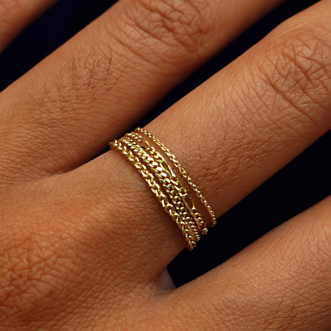 Automic Gold Studio Thick Cable Ring