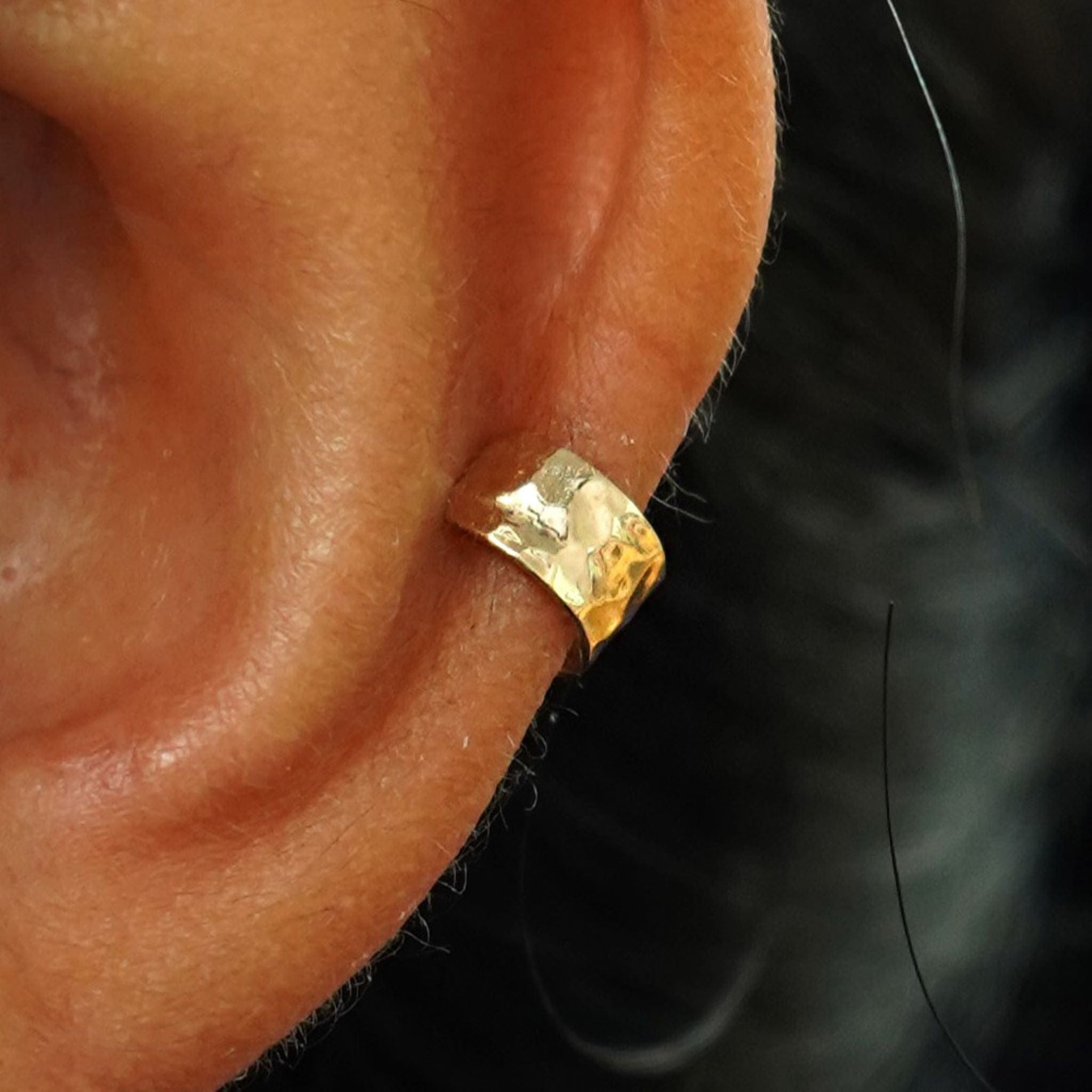 Automic Gold Studio Hammered Wide Cuff