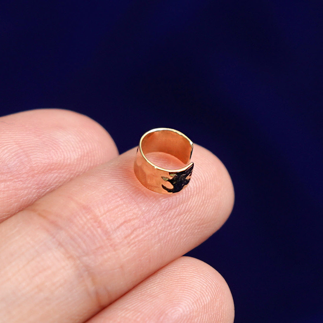 Automic Gold Studio Hammered Wide Cuff