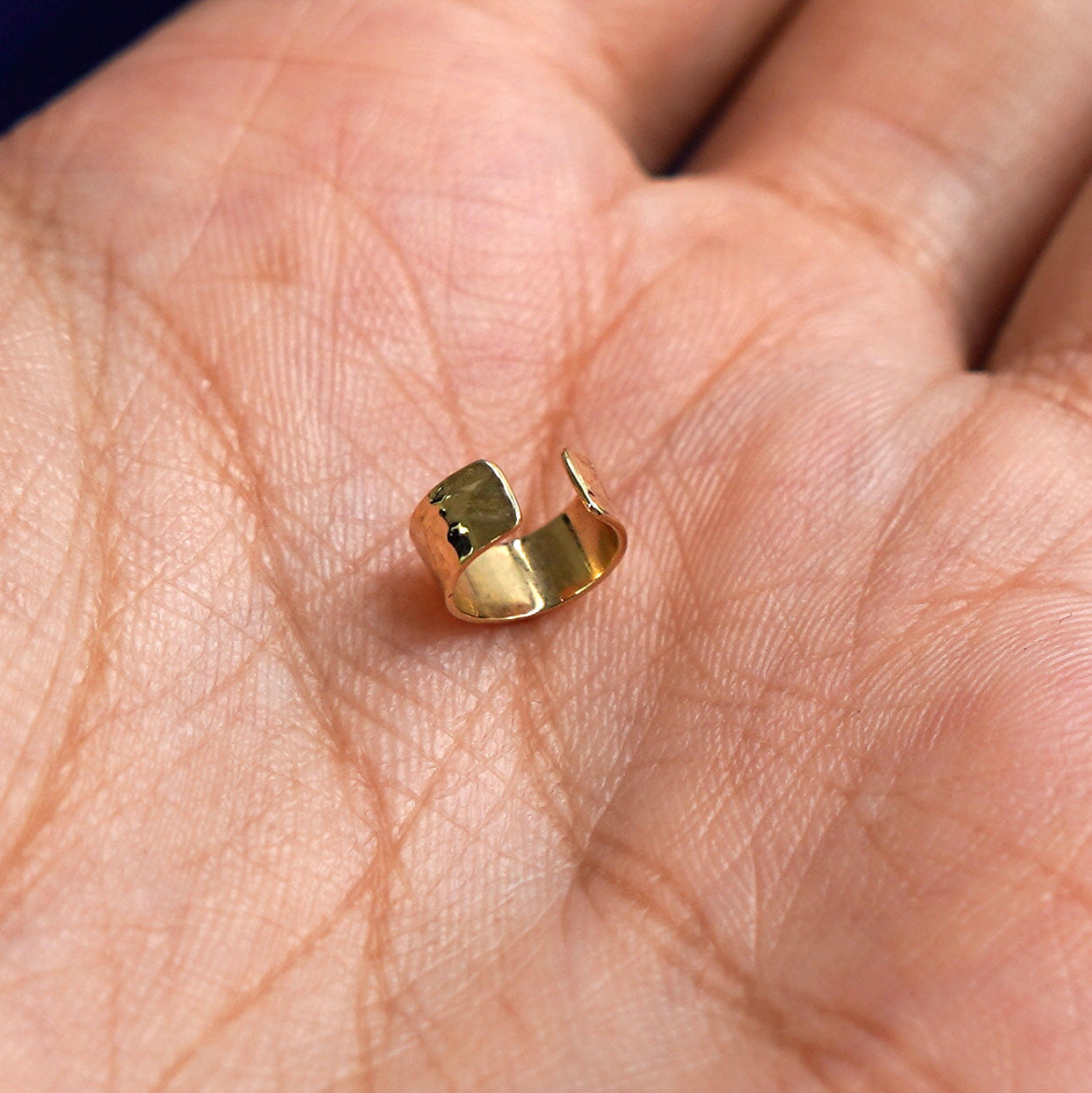 Automic Gold Studio Hammered Wide Cuff