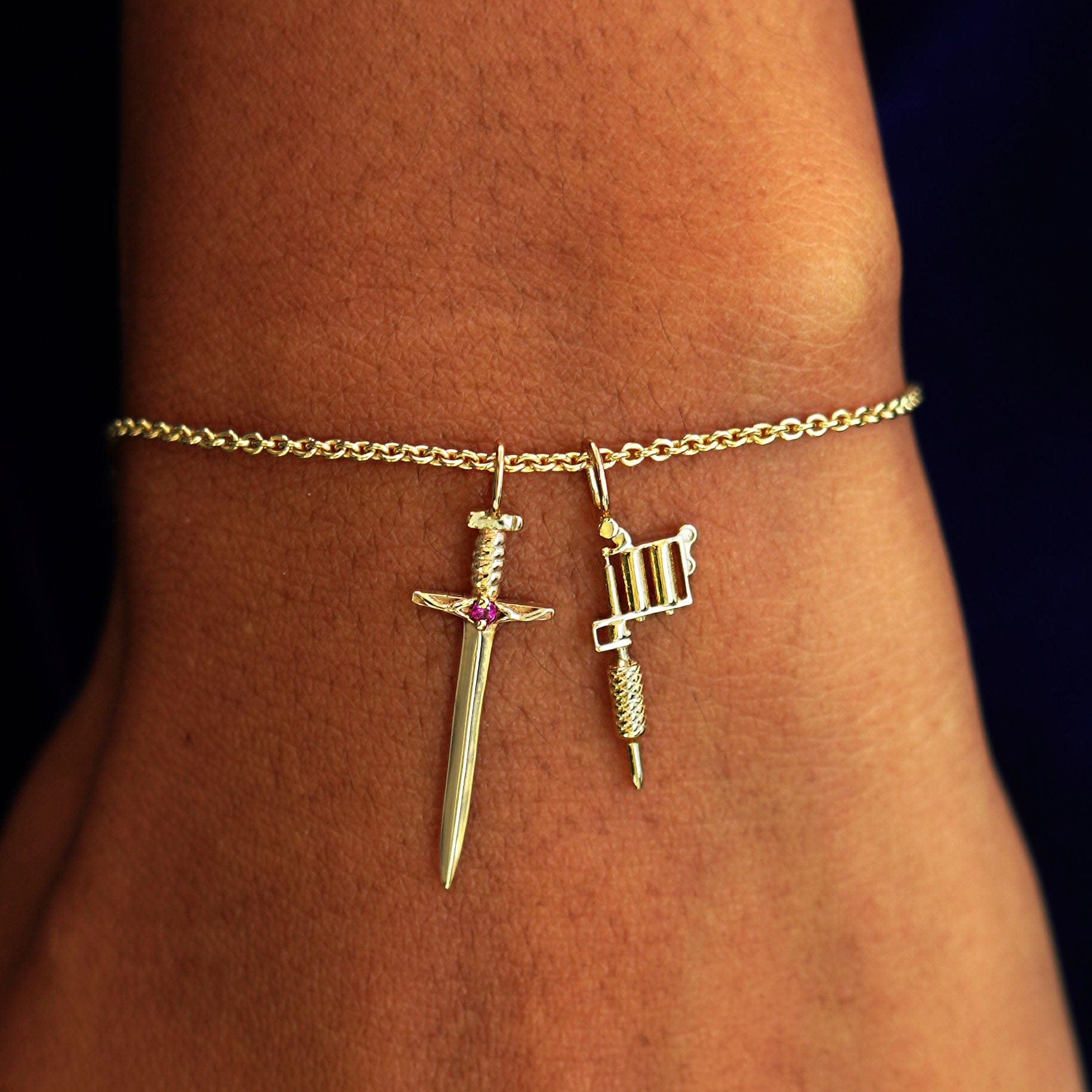 Automic Gold Studio Thick Cable Anklet