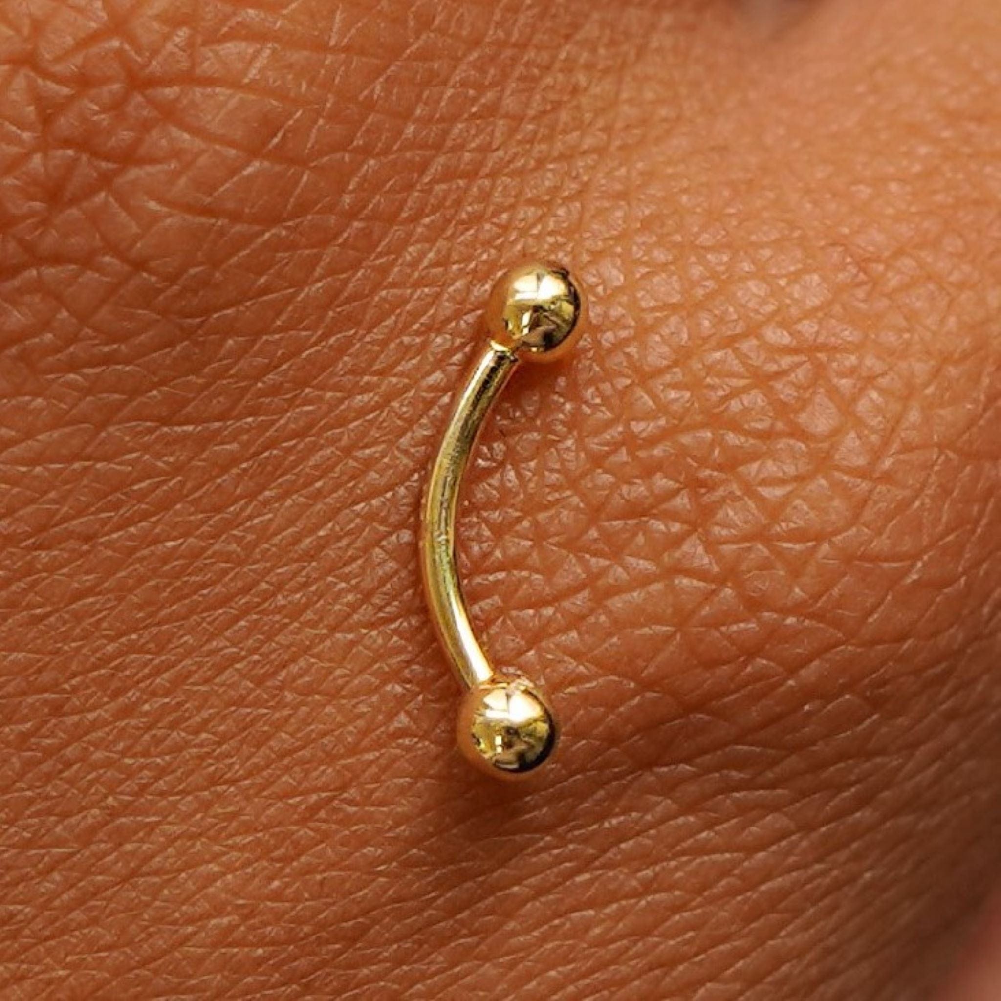 Automic Gold Studio Small Curved Barbell Piercing