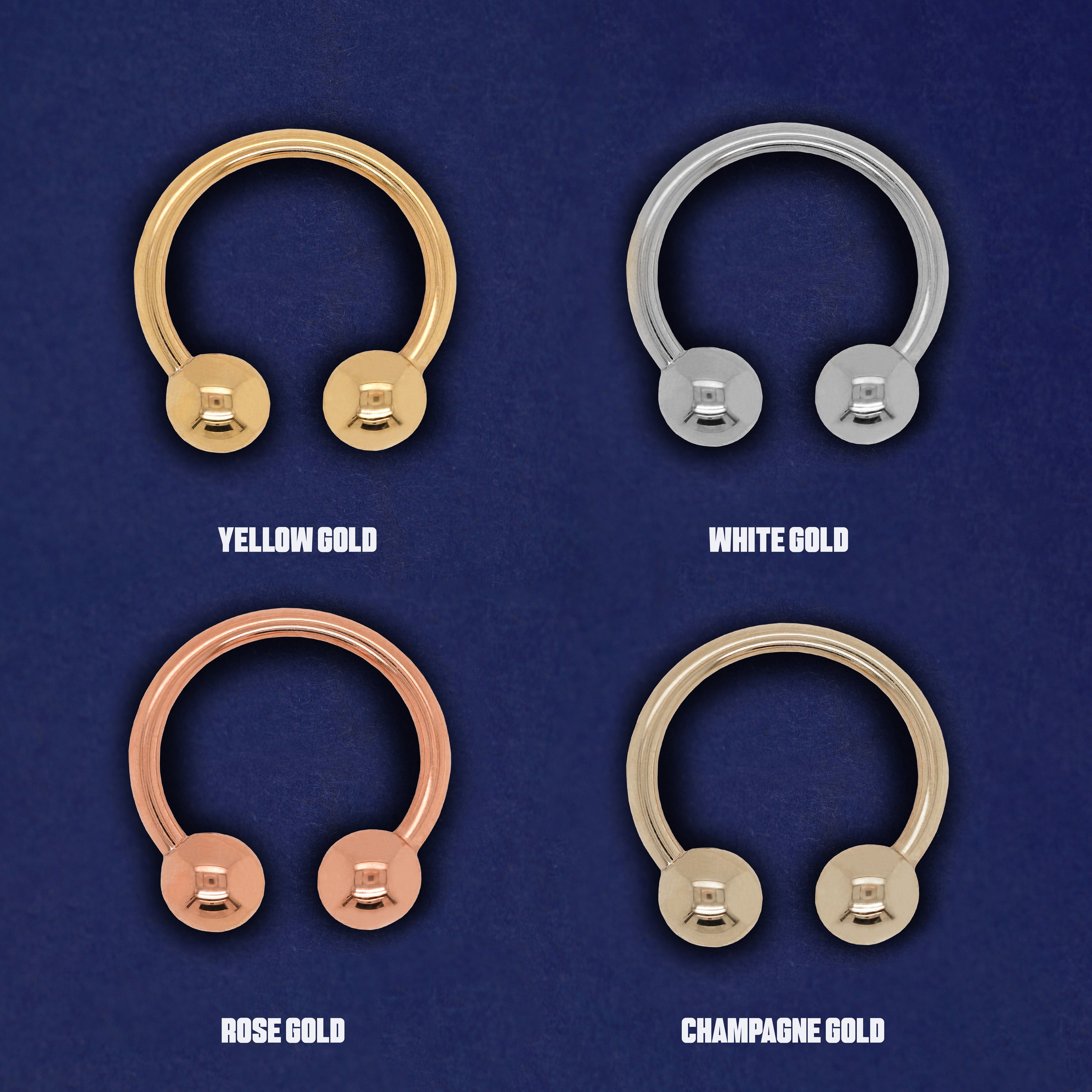 Automic Gold Studio Large Horseshoe Piercing