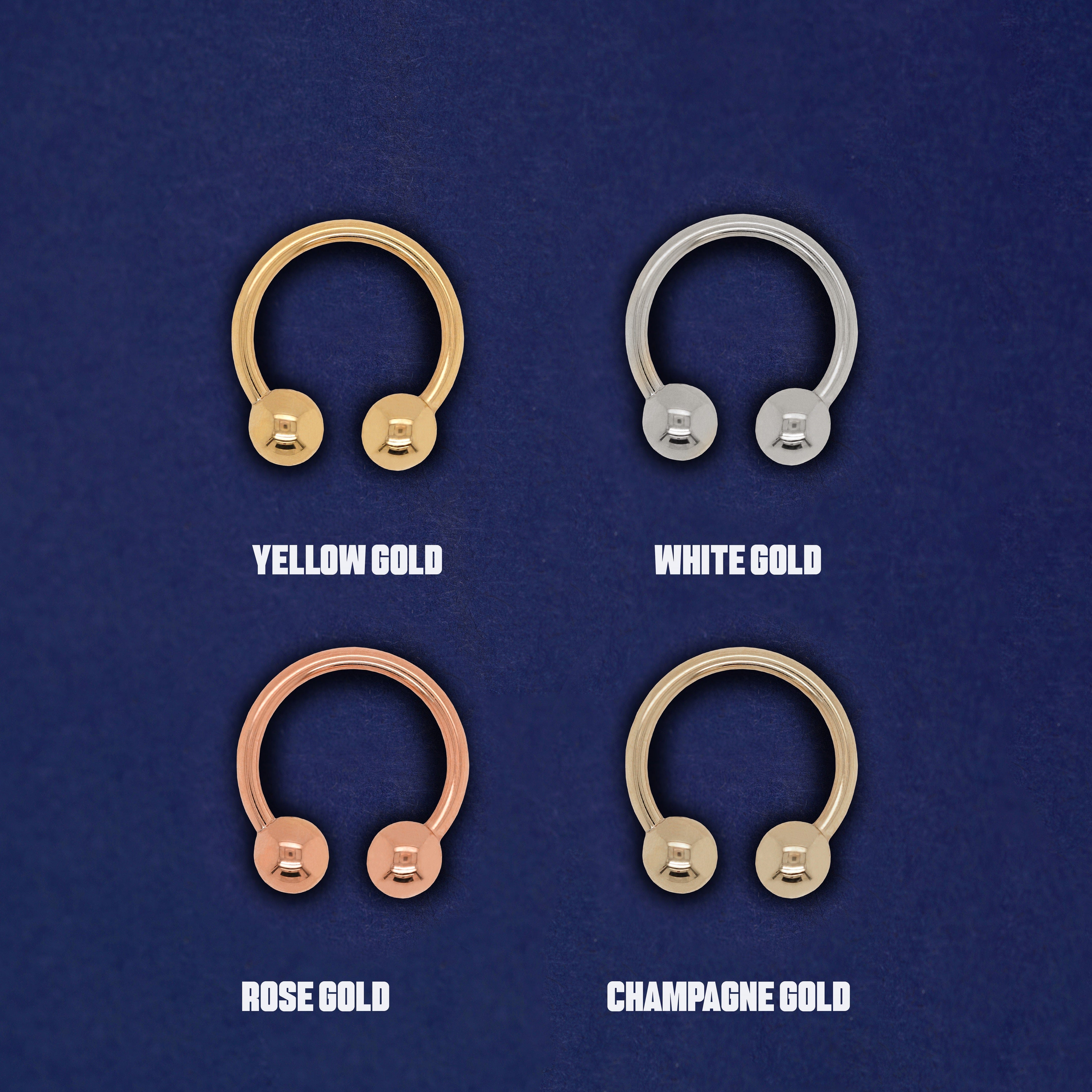 Automic Gold Studio Medium Horseshoe Piercing
