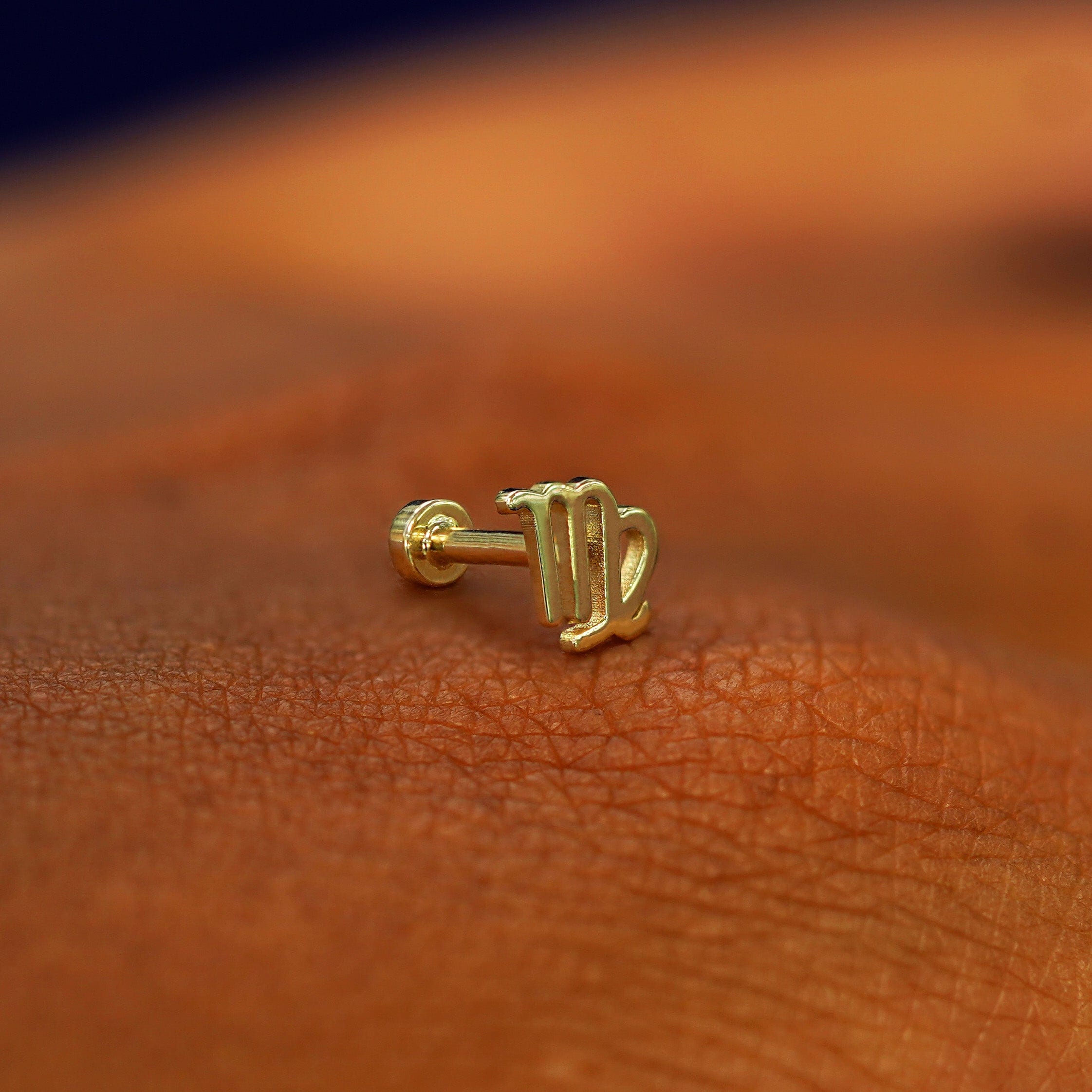Automic Gold Studio Horoscope Flatback Piercing