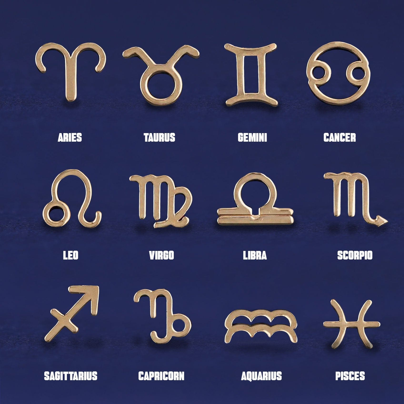 Automic Gold Studio Horoscope Earring