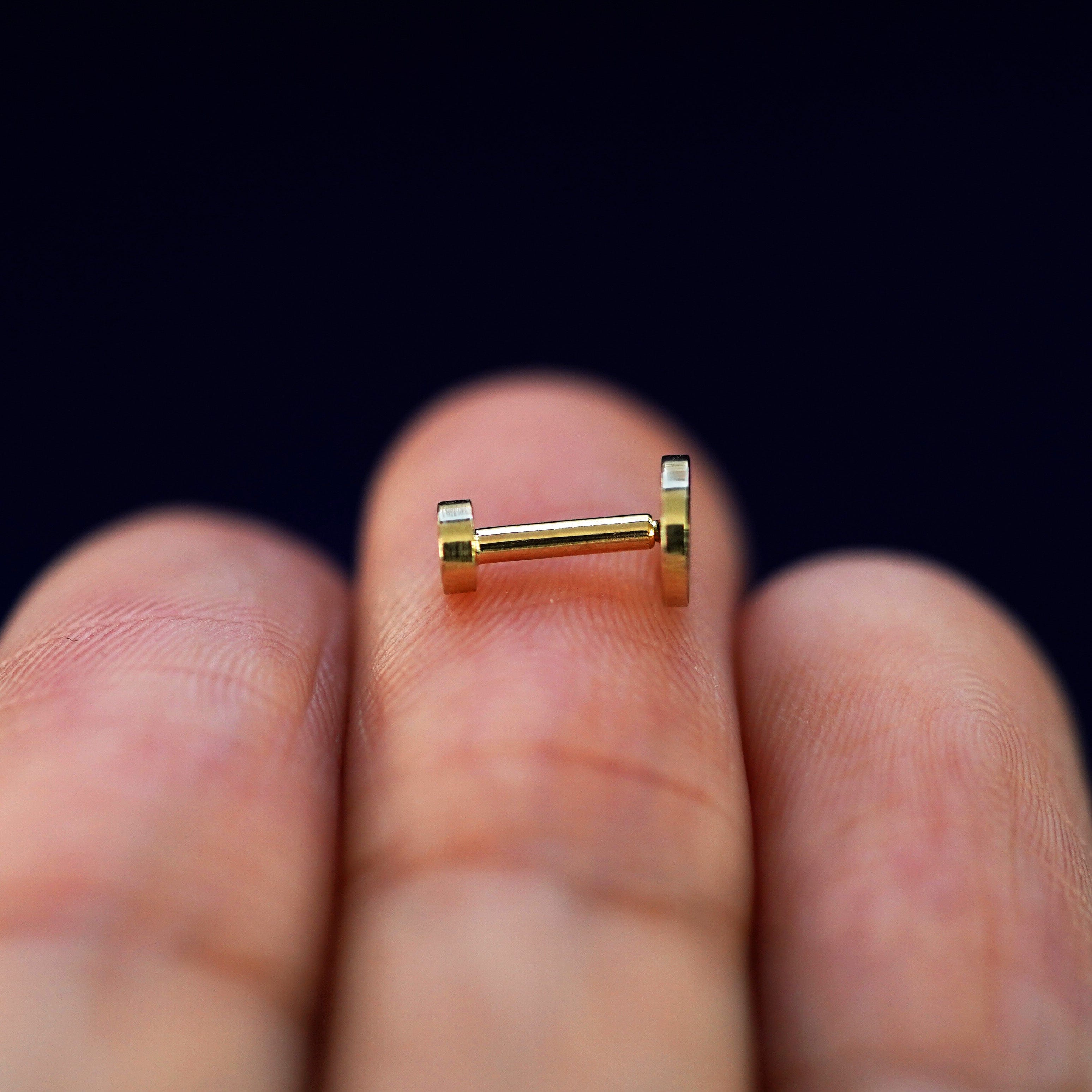 Automic Gold Studio Large Circle Flatback Piercing
