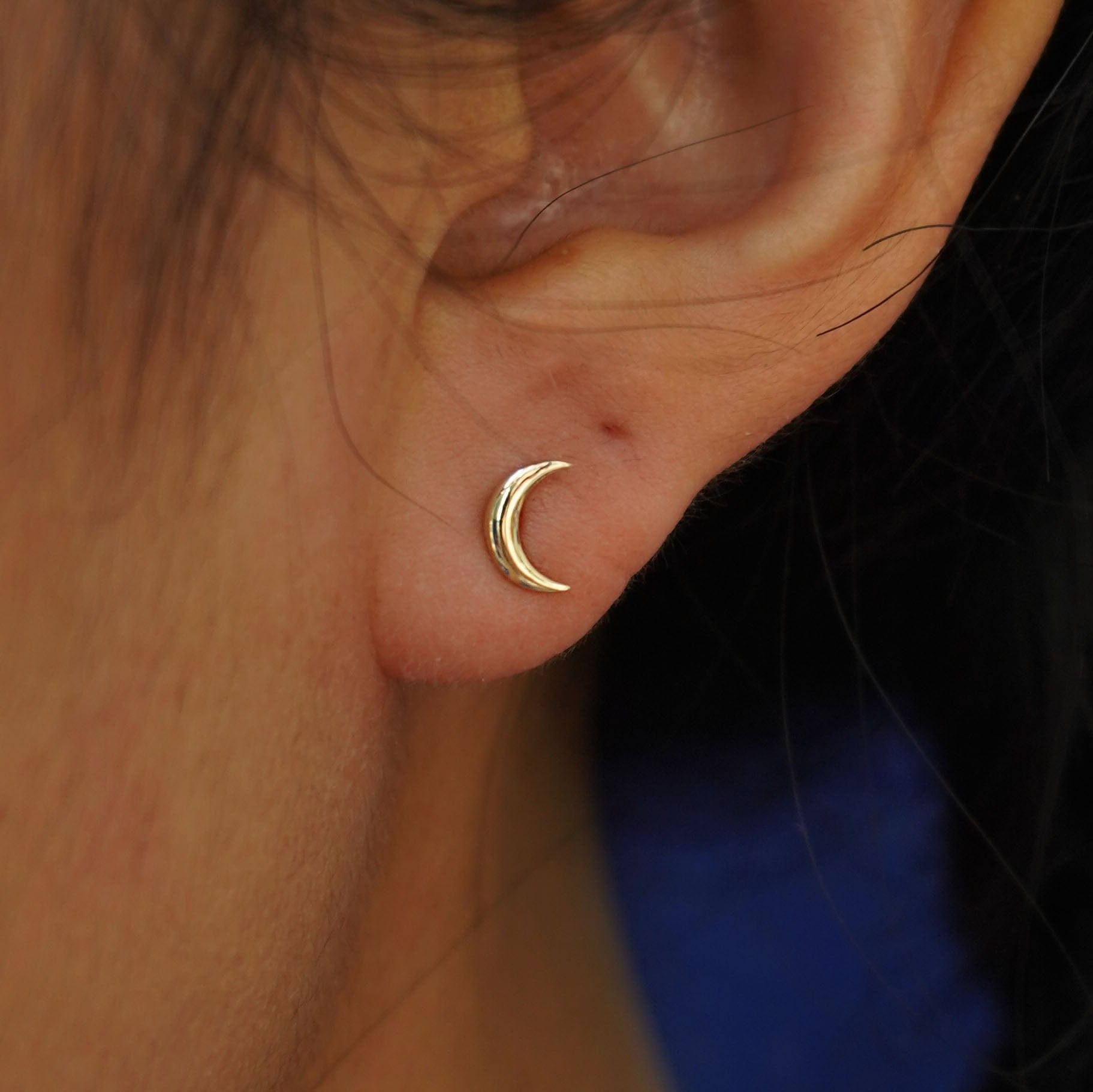 Automic Gold Studio Moon Flatback Piercing