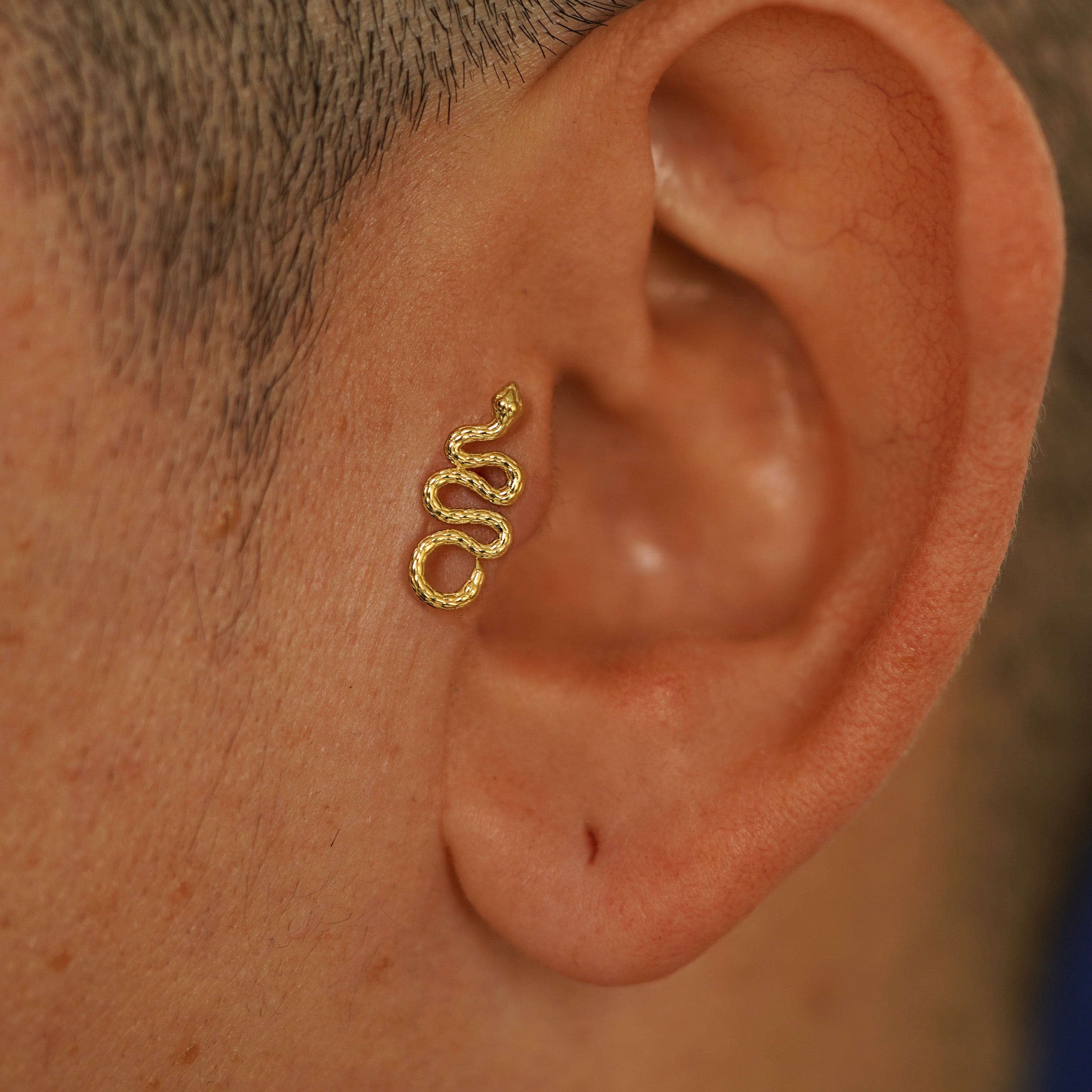 Automic Gold Studio Snake Flatback Piercing