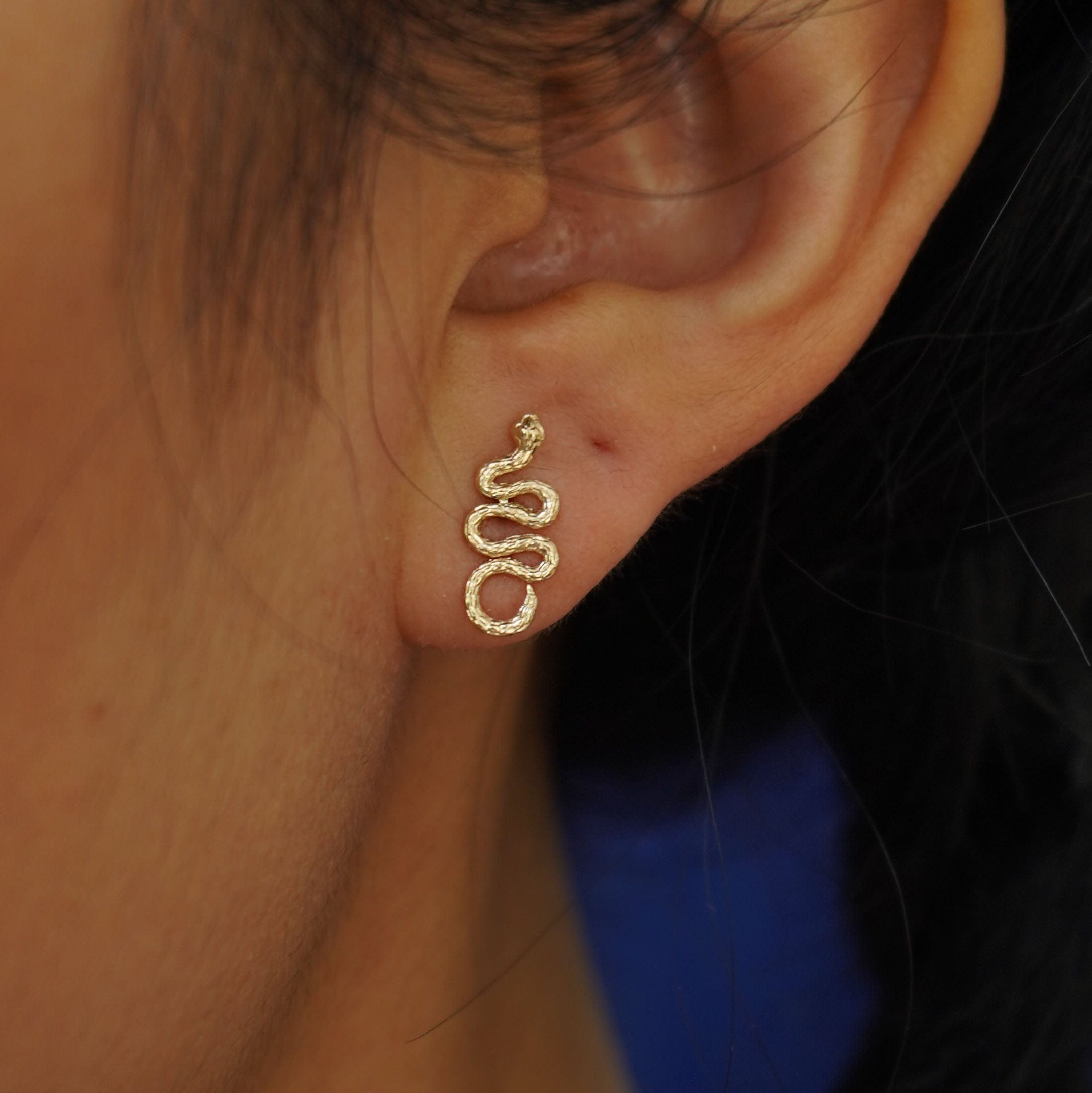 Automic Gold Studio Snake Flatback Piercing