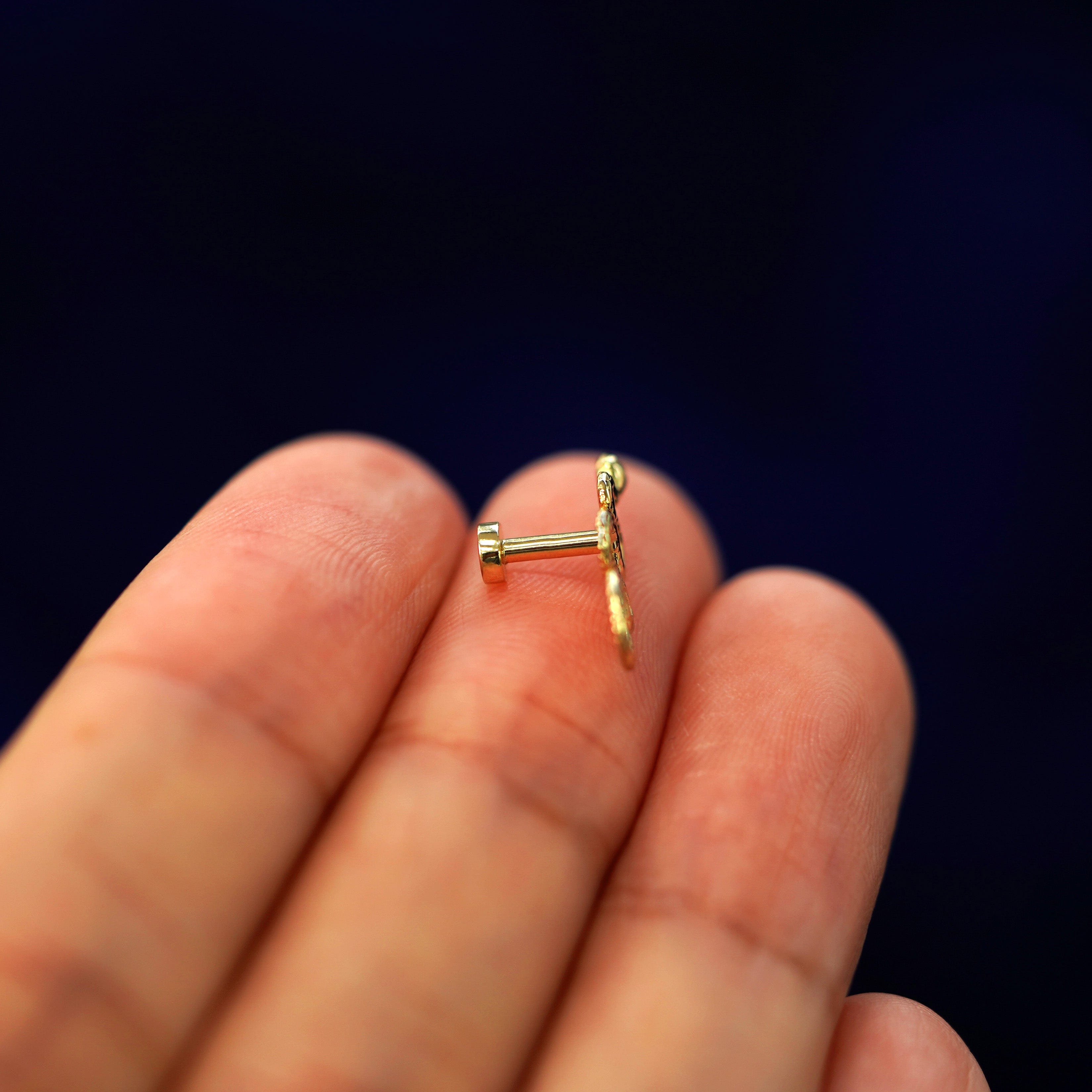 Automic Gold Studio Snake Flatback Piercing