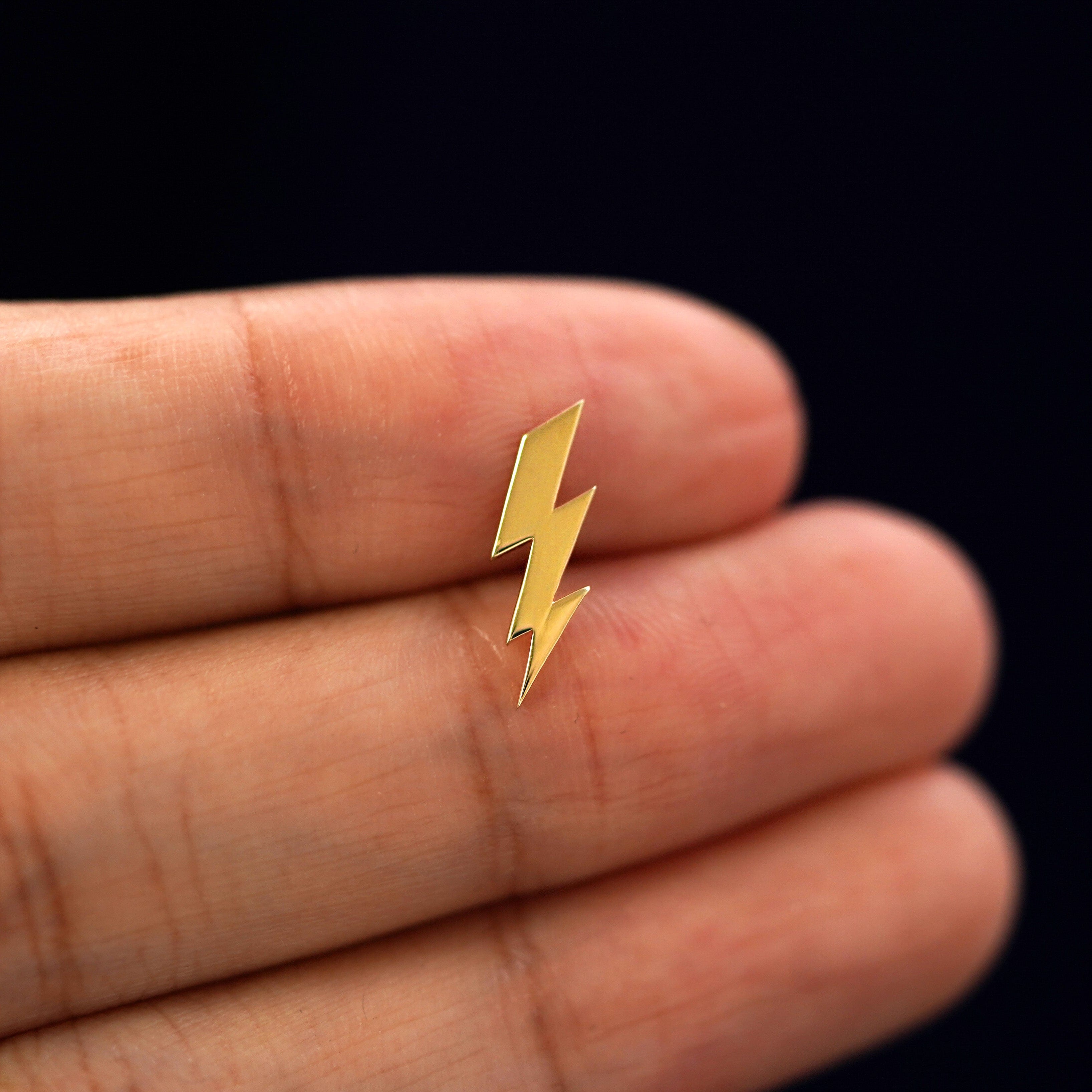 Automic Gold Studio Lightning Bolt Earring