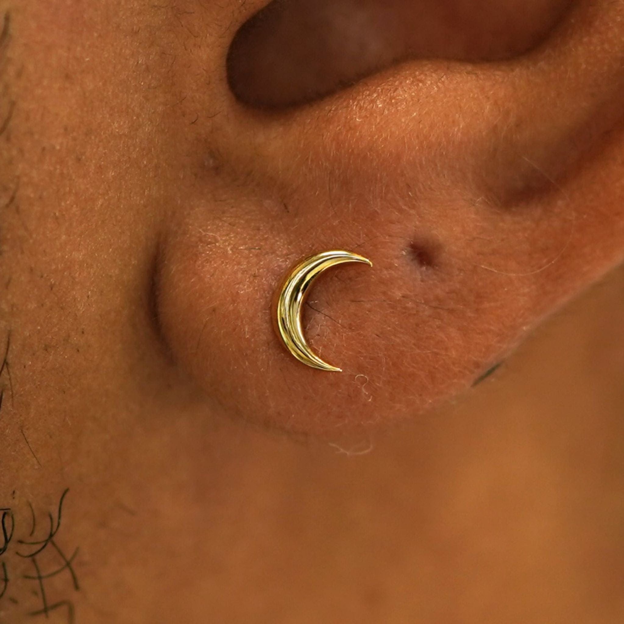 Automic Gold Studio Moon Earring