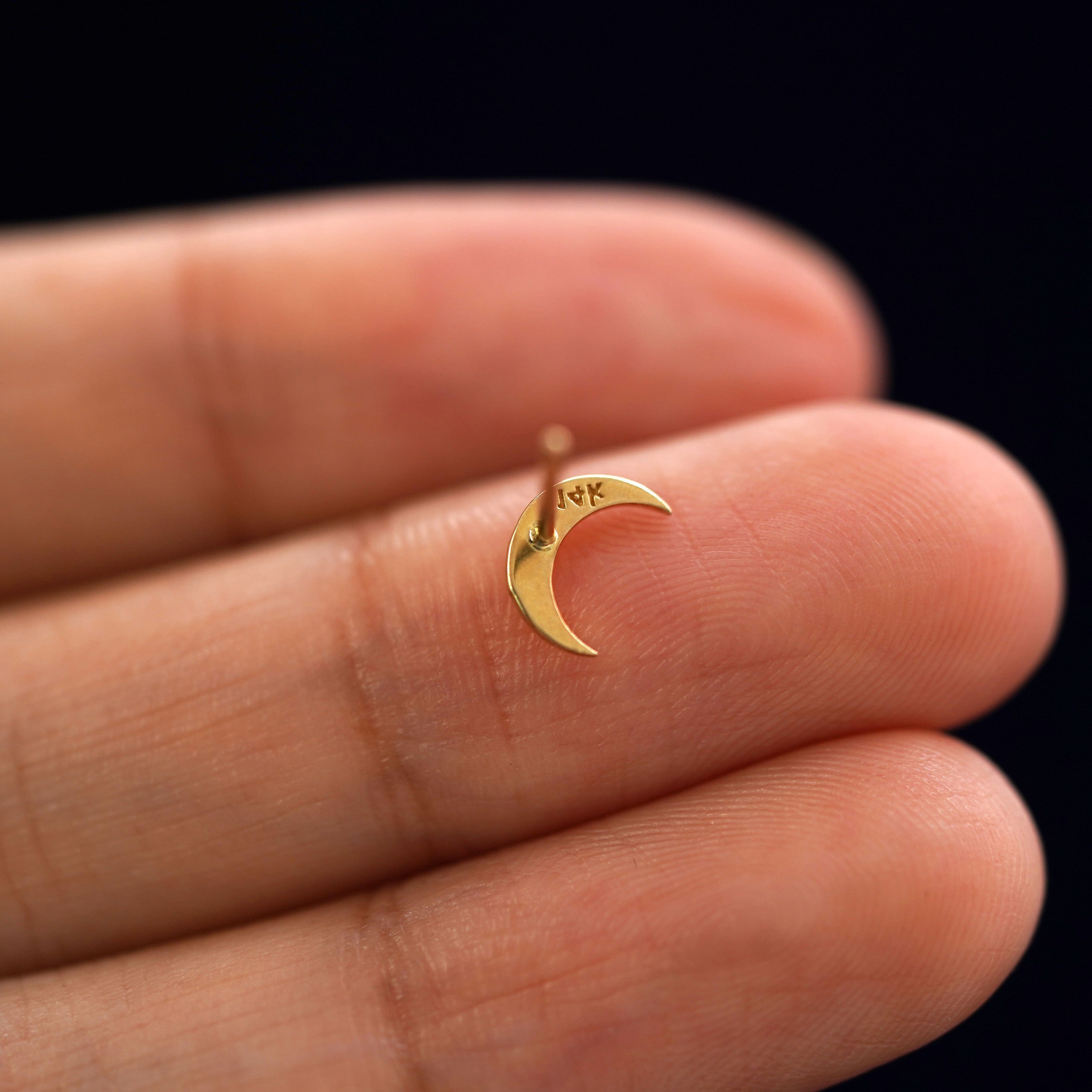 Automic Gold Studio Moon Earring