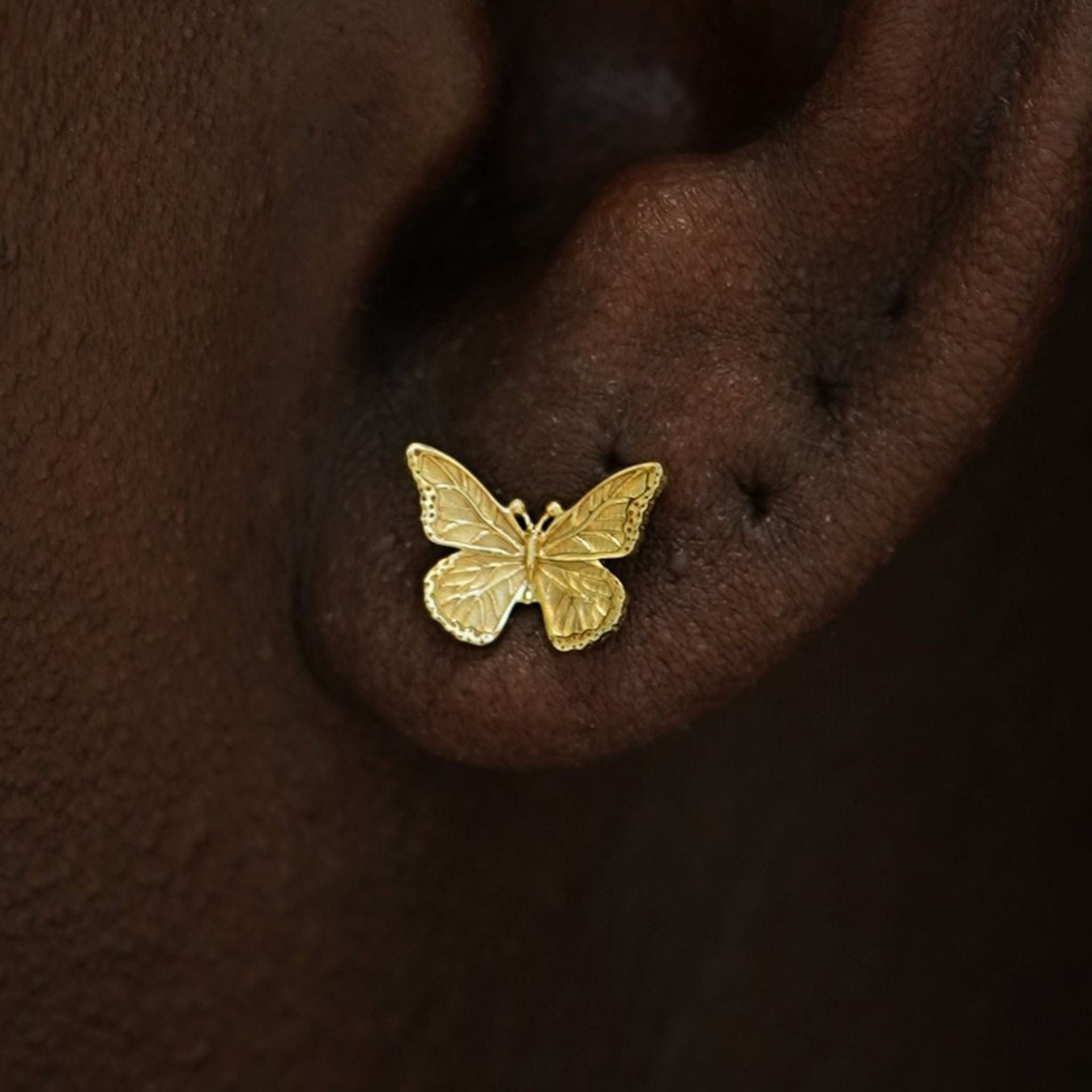 Automic Gold Studio Butterfly Earring
