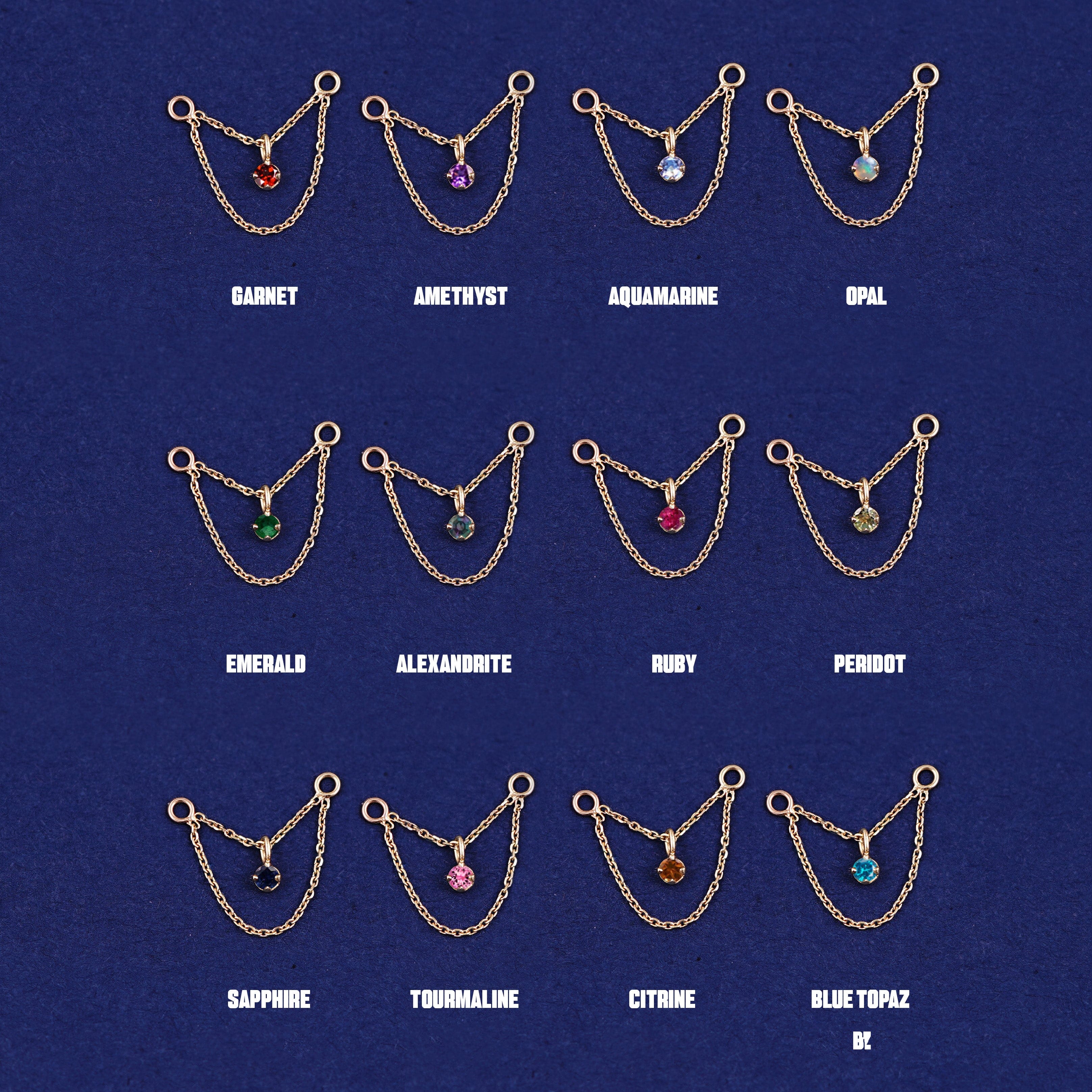 Automic Gold Studio Gemstone Cable Chain Connector