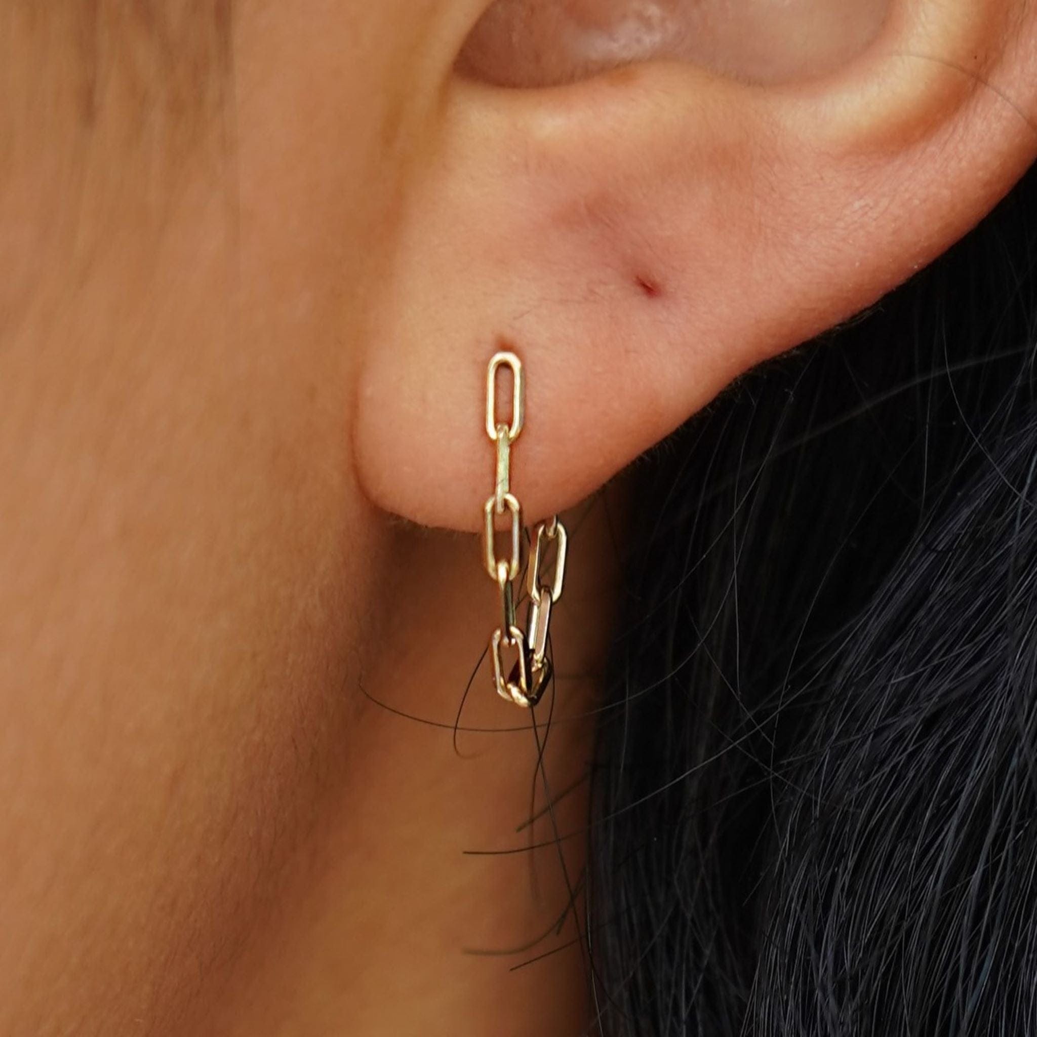 Automic Gold Studio Butch Chain Loop Earring