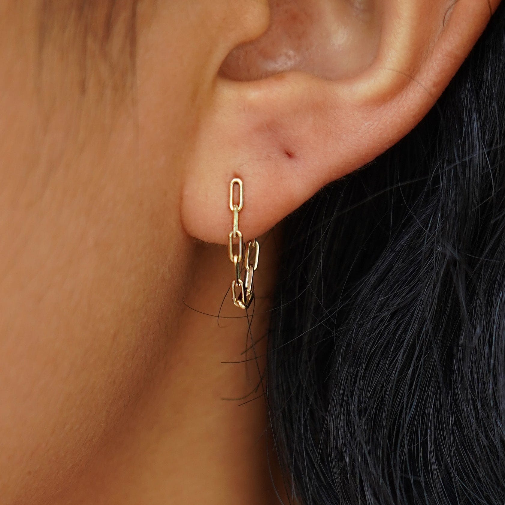 Automic Gold Studio Butch Chain Loop Earring