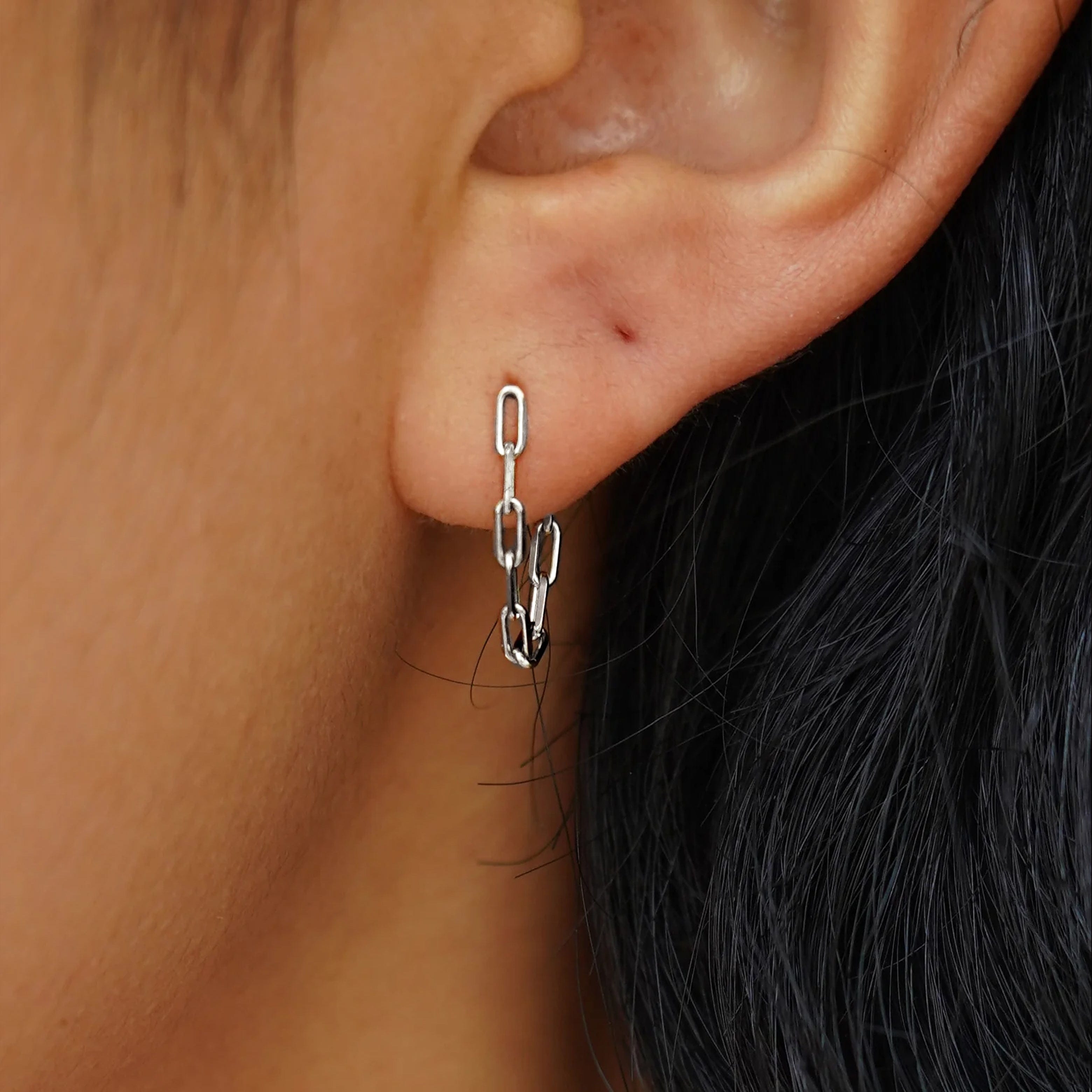 Automic Gold Studio Butch Chain Loop Earring