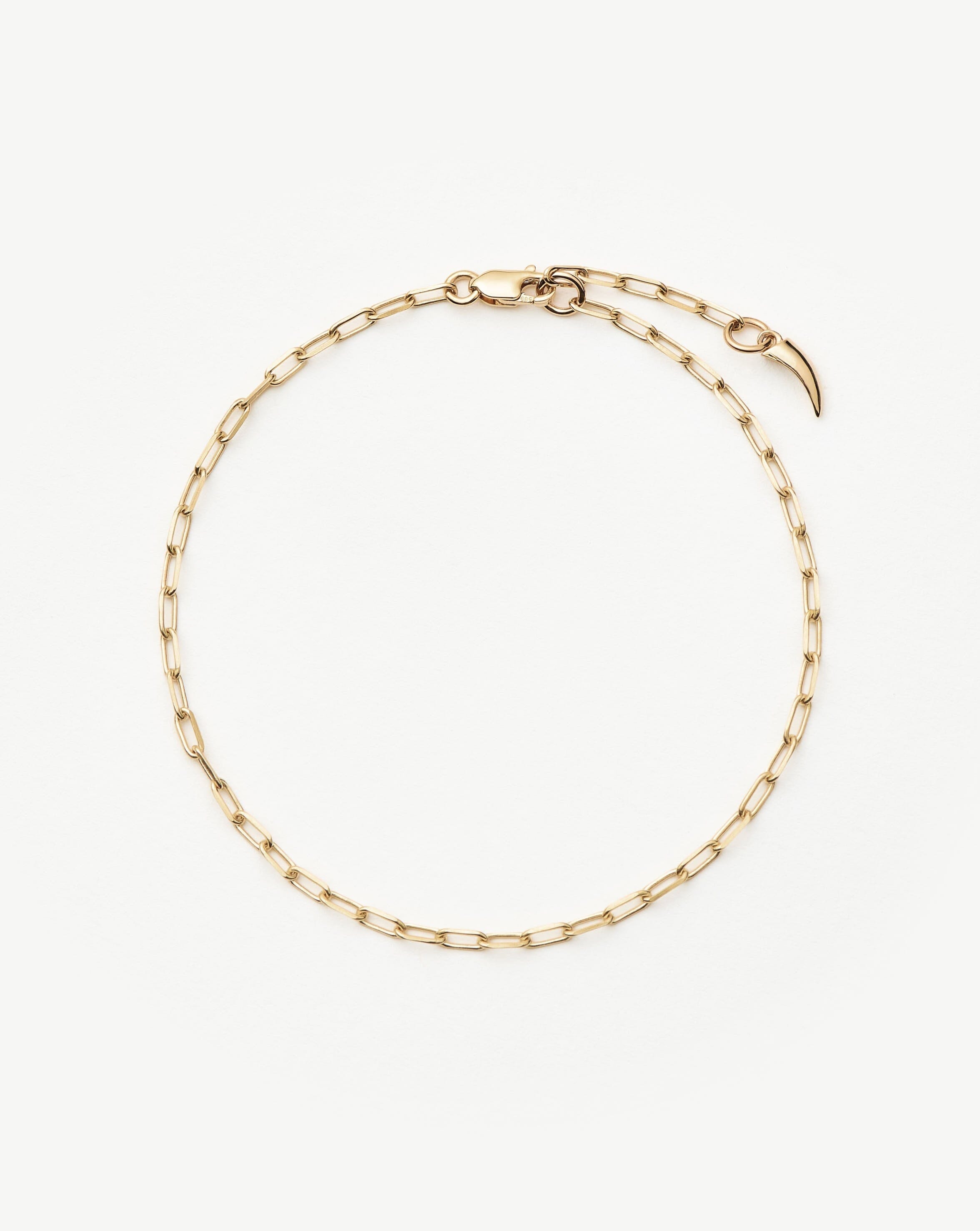 Classic Solid Gold Classic Paperclip Chain Bracelet | 14ct Solid Gold