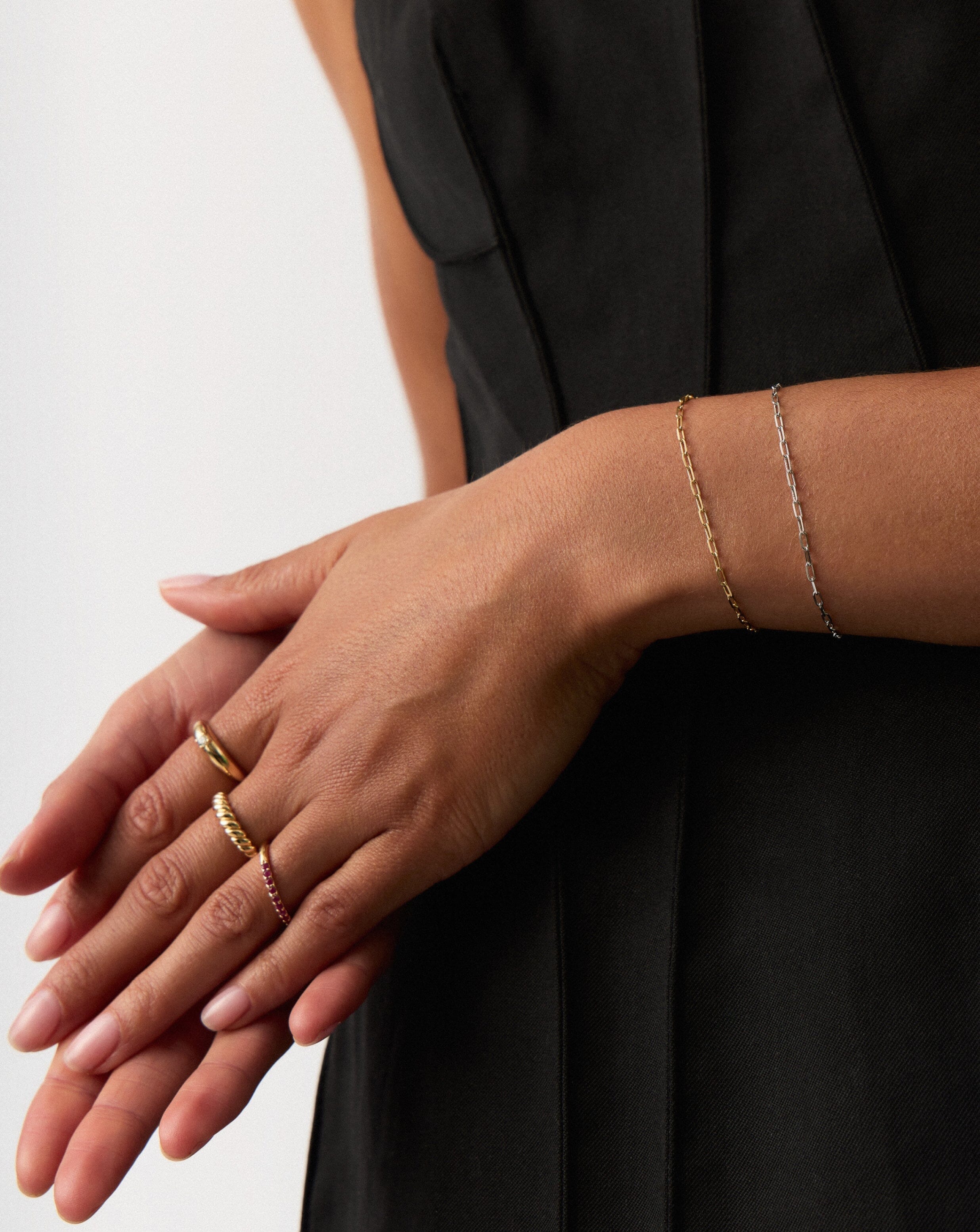 Classic Solid Gold Classic Paperclip Chain Bracelet | 14ct Solid Gold