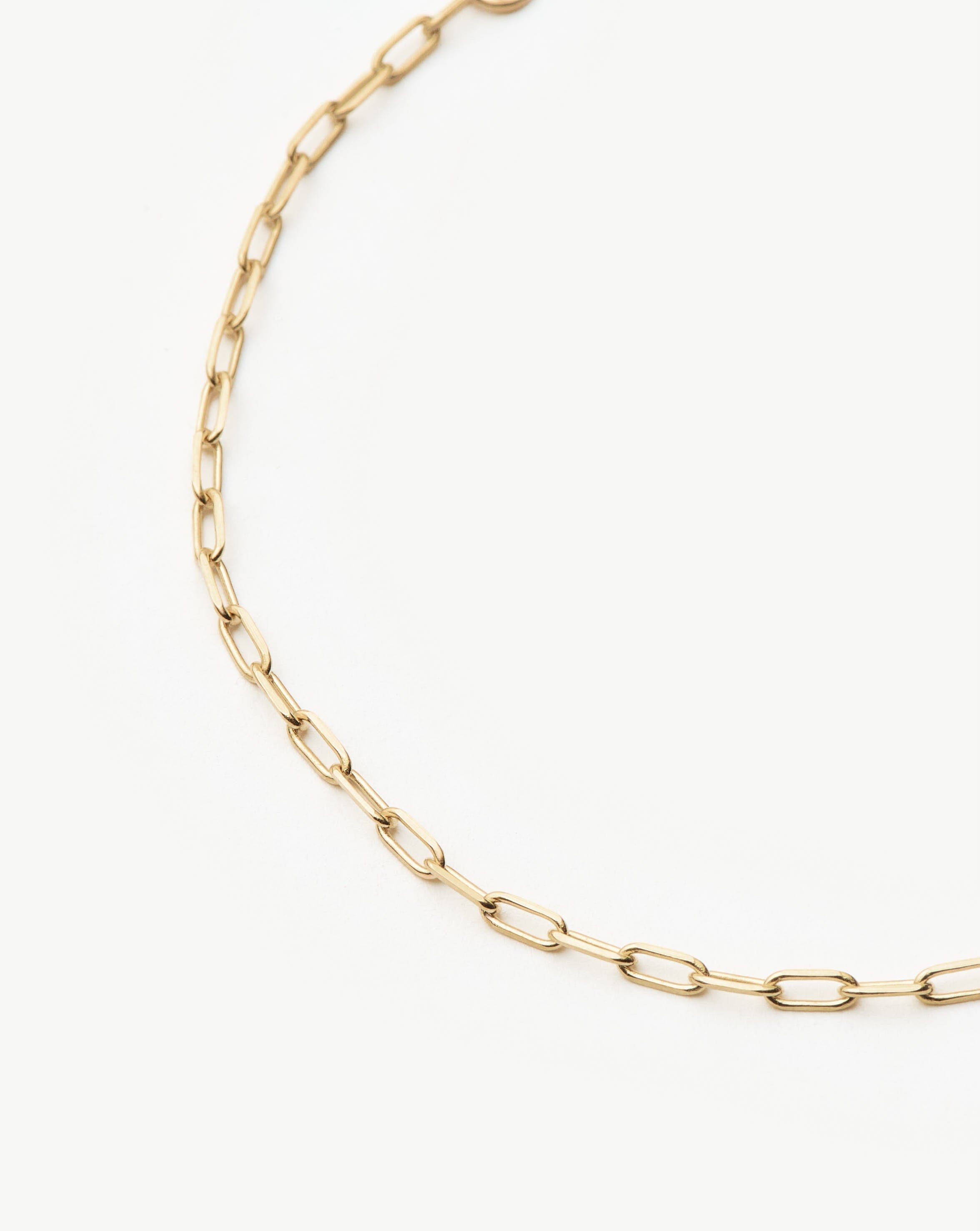 Classic Solid Gold Classic Paperclip Chain Bracelet | 14ct Solid Gold
