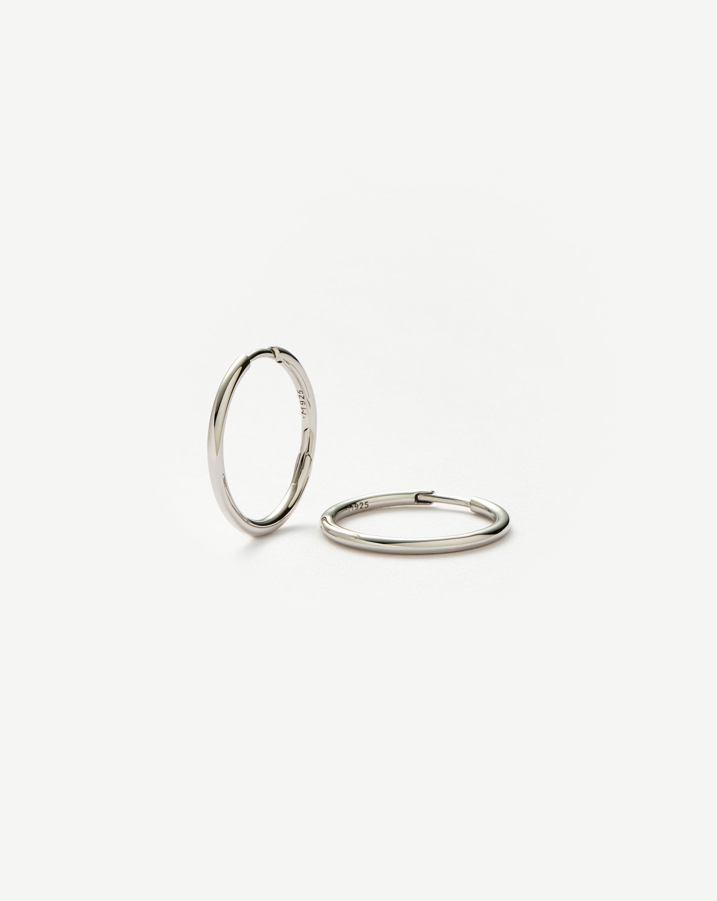 Classic Small Hoop Earrings | Silver Plated on Recycled Sterling Silver