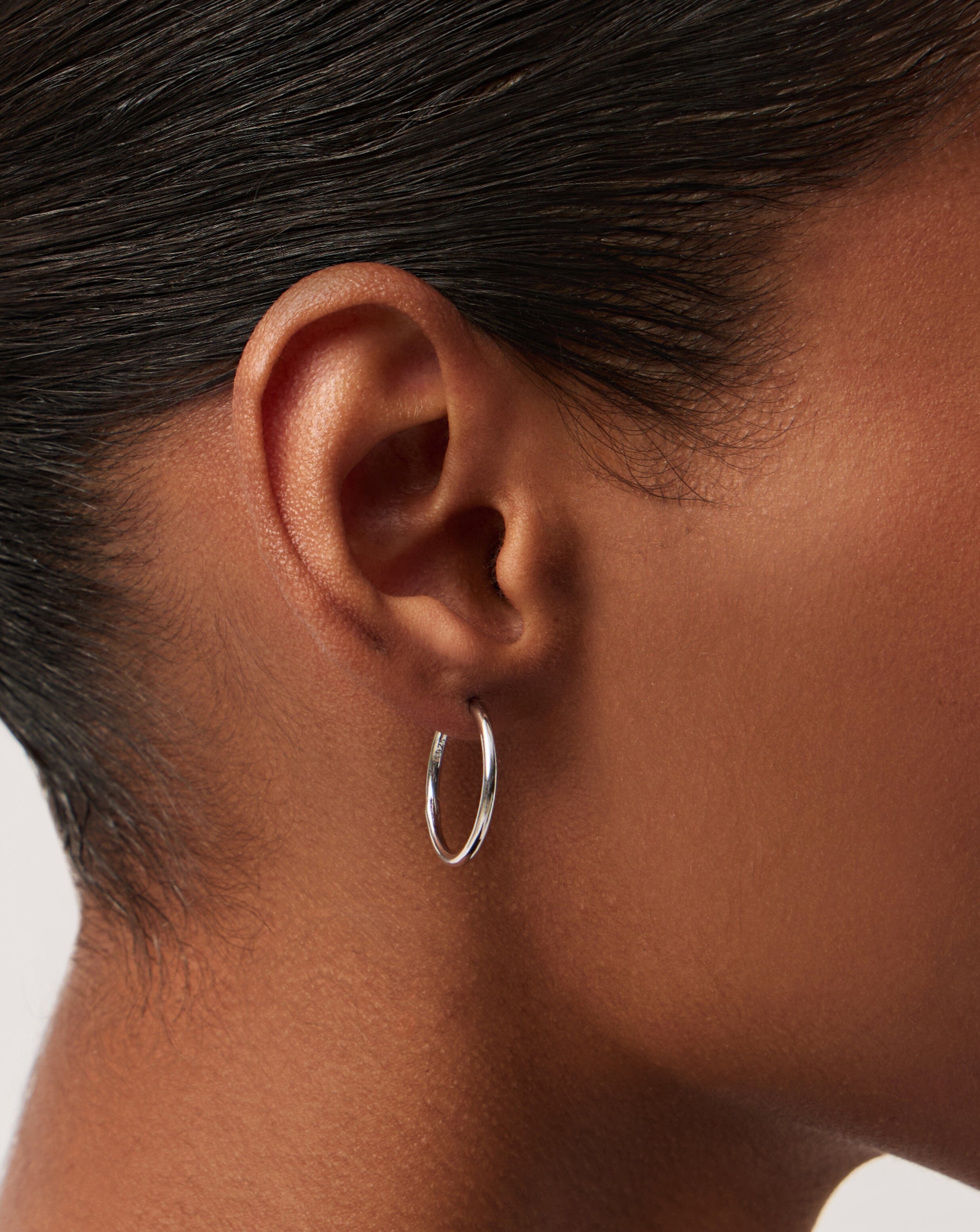 Classic Small Hoop Earrings | Silver Plated on Recycled Sterling Silver