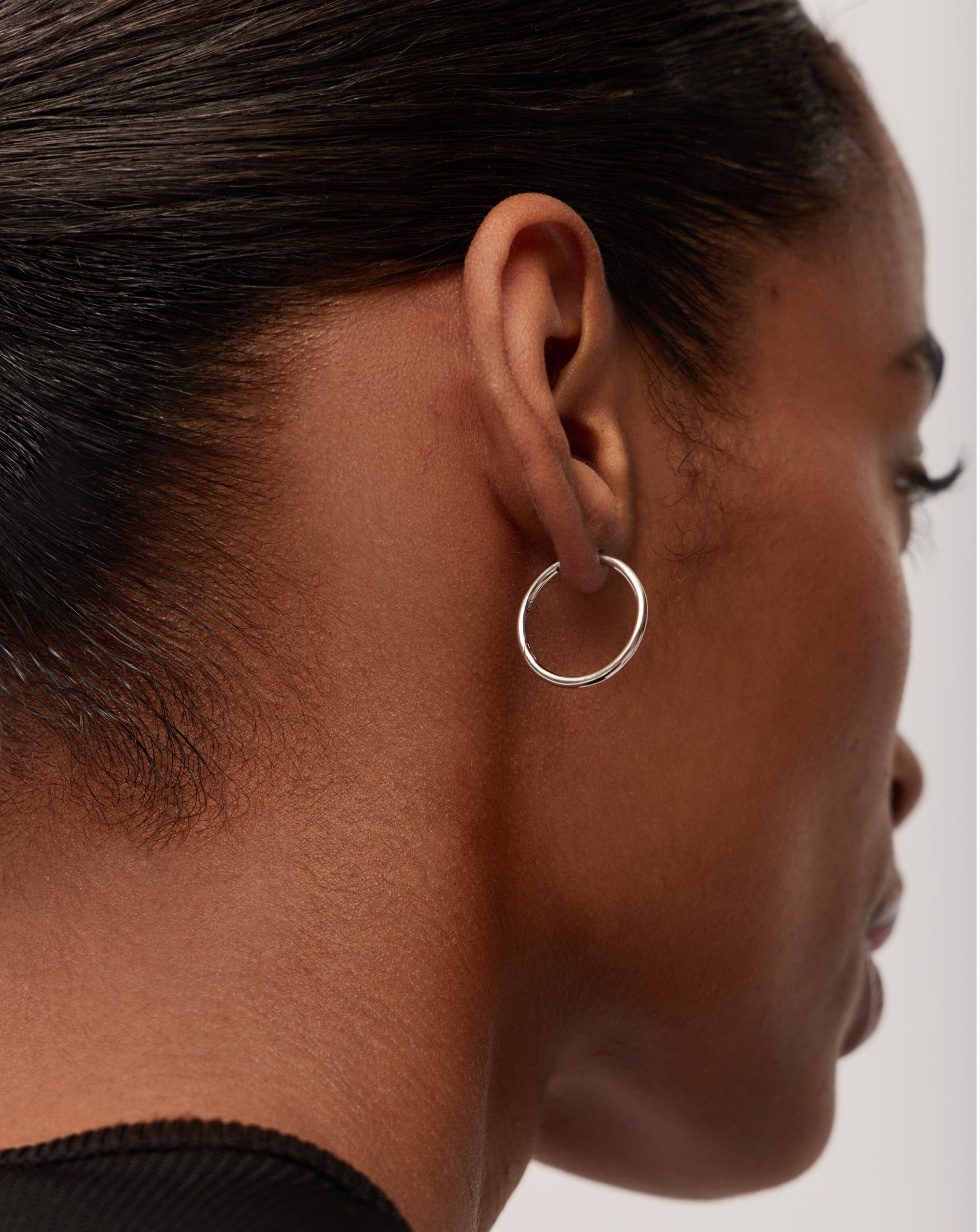 Classic Small Hoop Earrings | Silver Plated on Recycled Sterling Silver