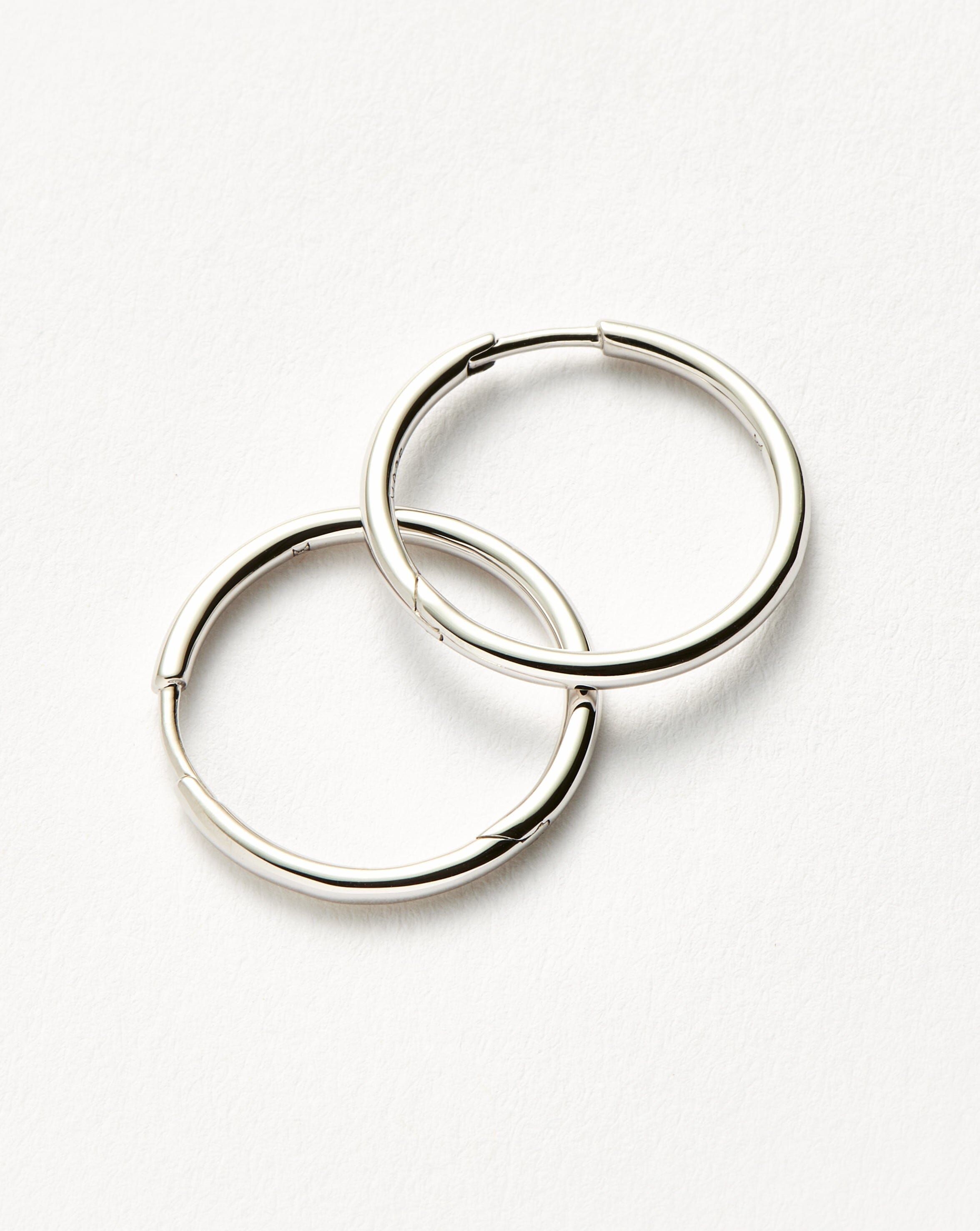 Classic Small Hoop Earrings | Silver Plated on Recycled Sterling Silver