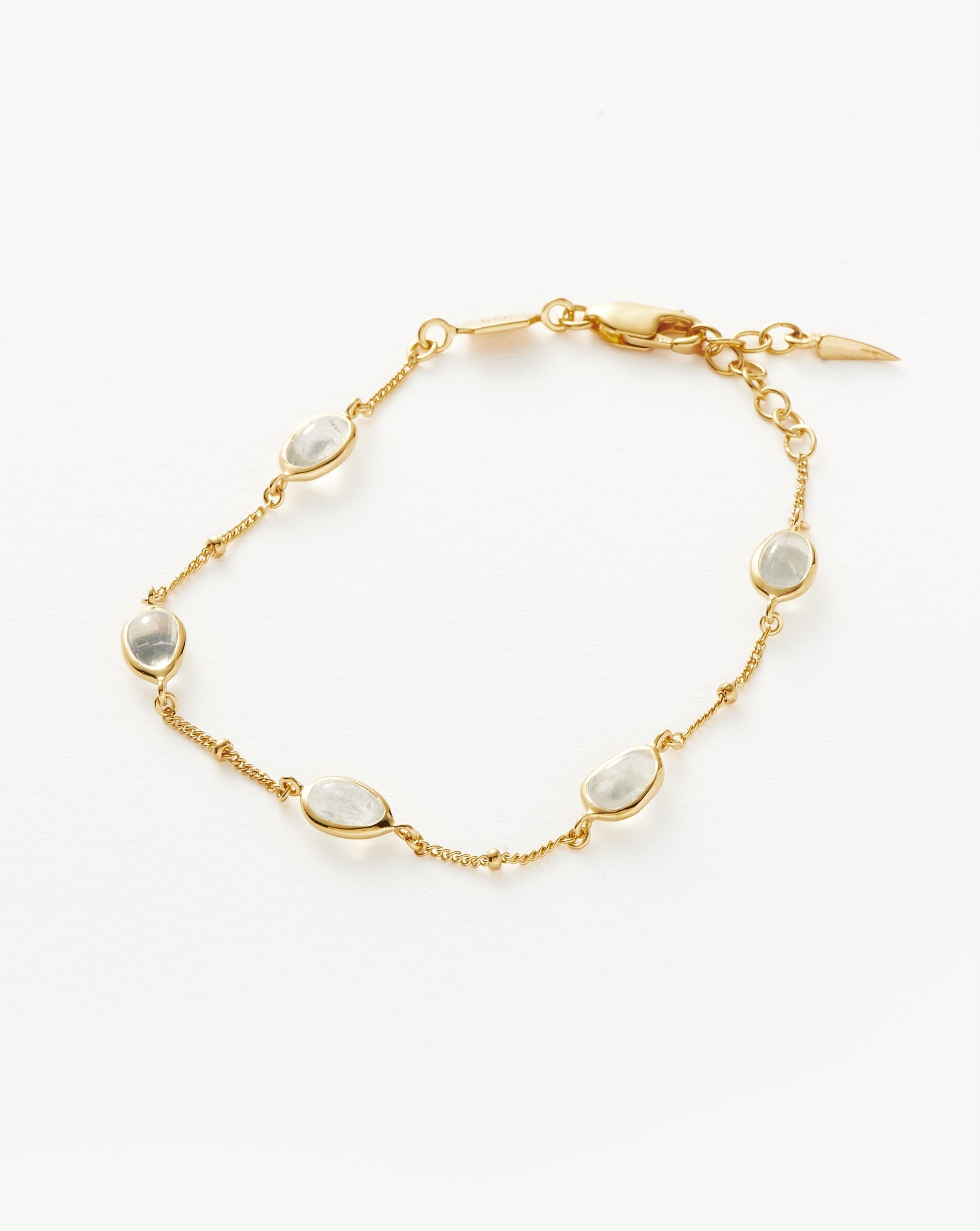 Magma Gemstone Charm Bracelet | 18ct Recycled Gold Vermeil on Recycled Sterling Silver