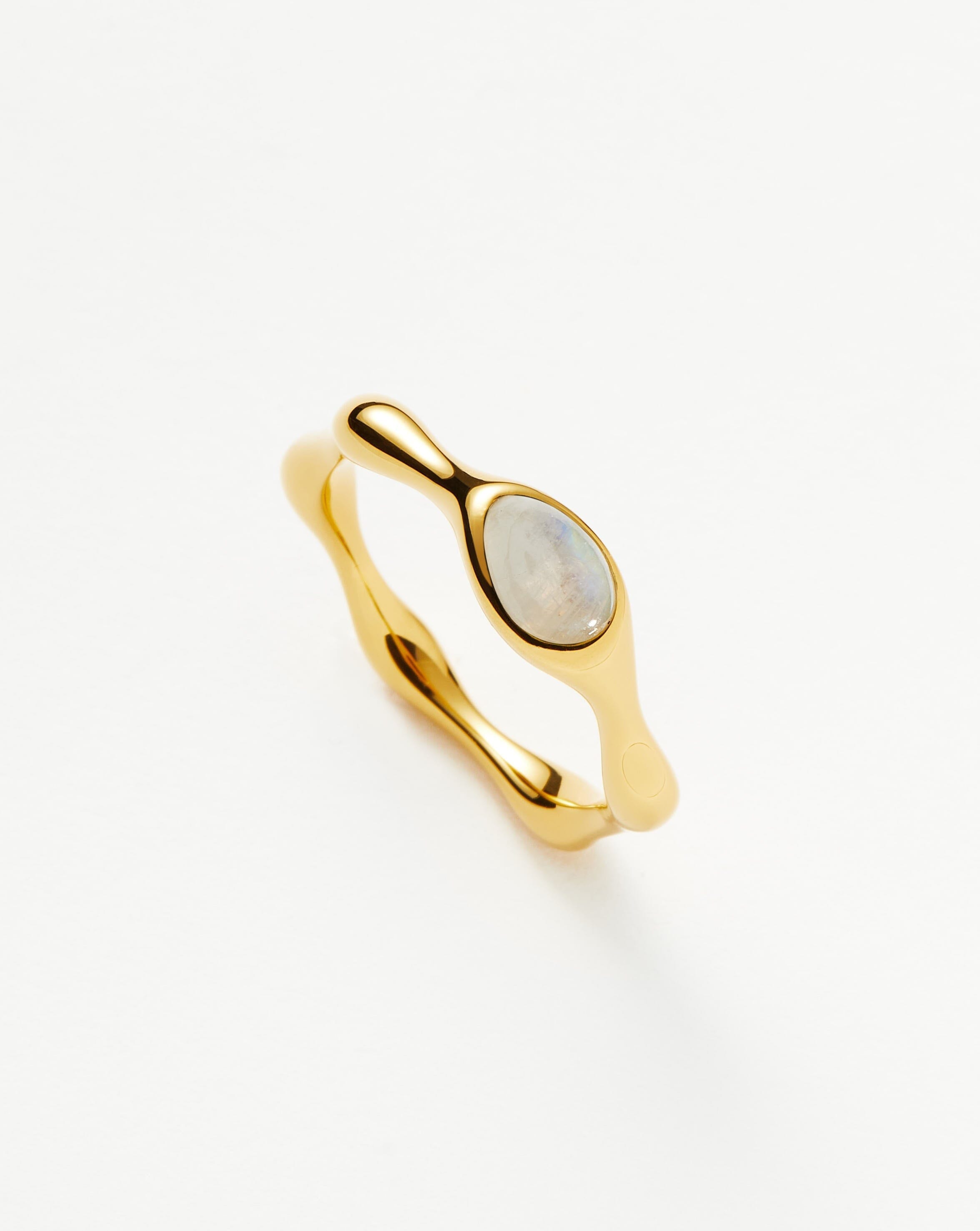 Magma Gemstone Stacking Ring | 18ct Recycled Gold Vermeil on Recycled Sterling Silver