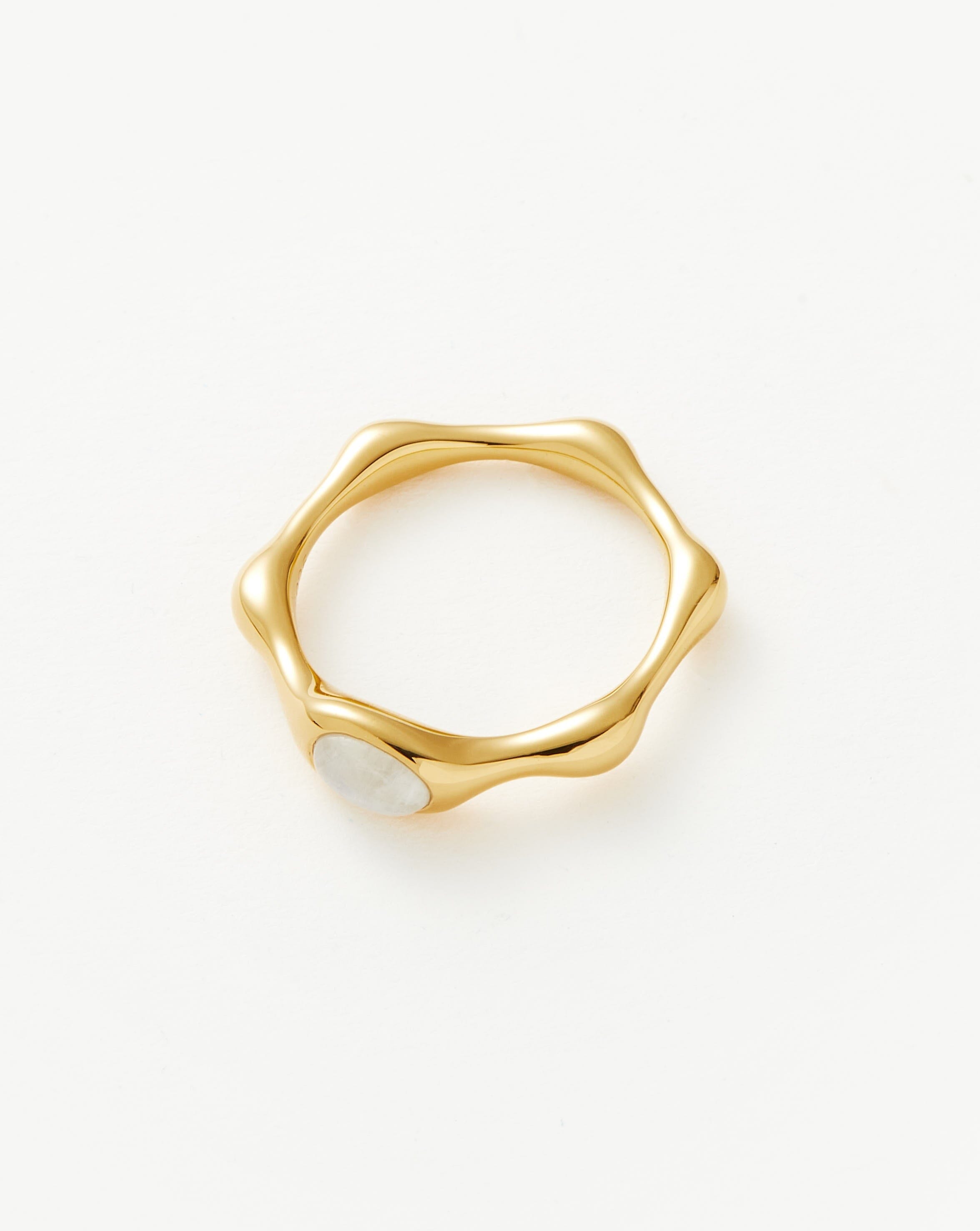 Magma Gemstone Stacking Ring | 18ct Recycled Gold Vermeil on Recycled Sterling Silver