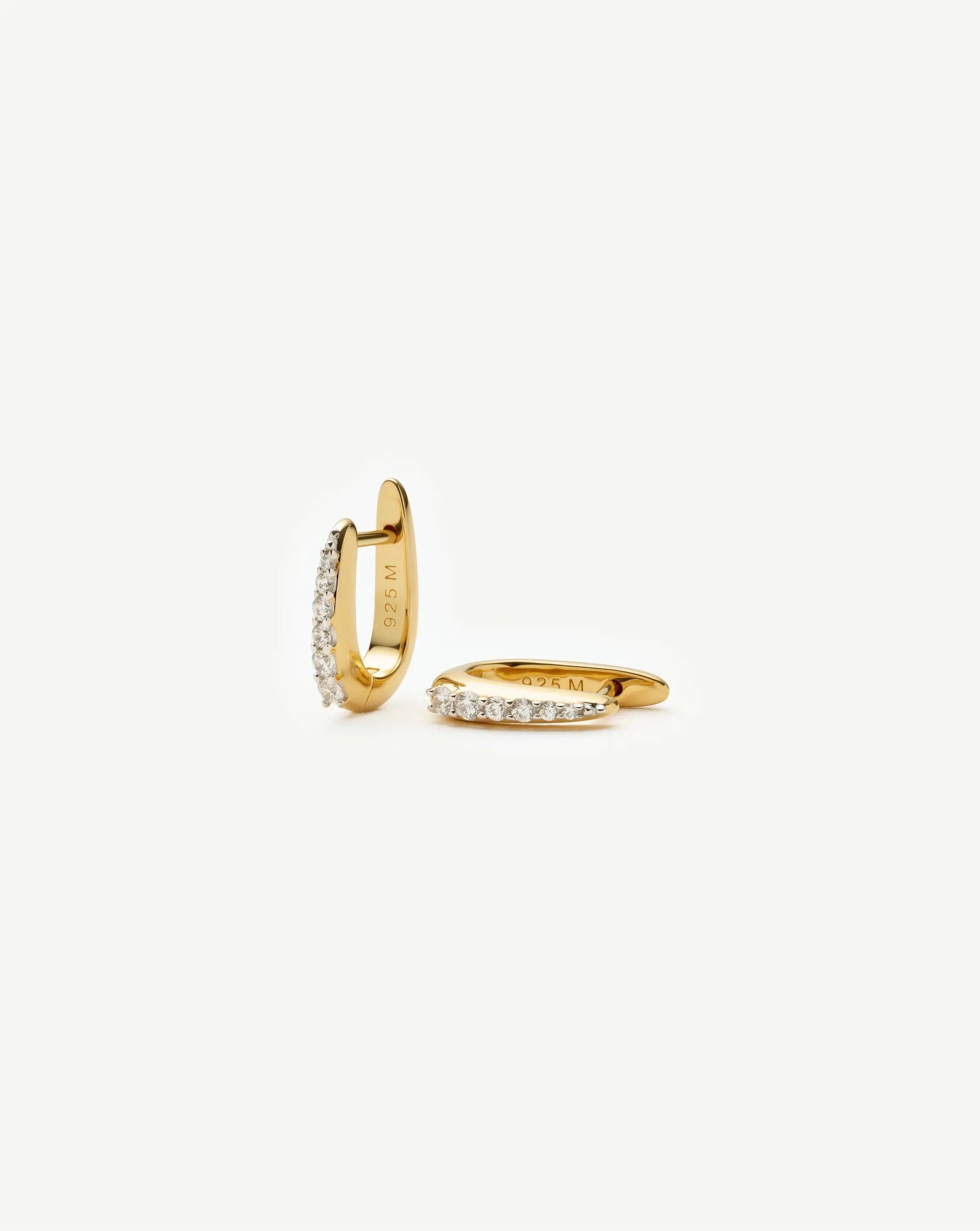 HUGGIES Claw Pave Huggies | 18ct Gold Vermeil/Cubic Zirconia