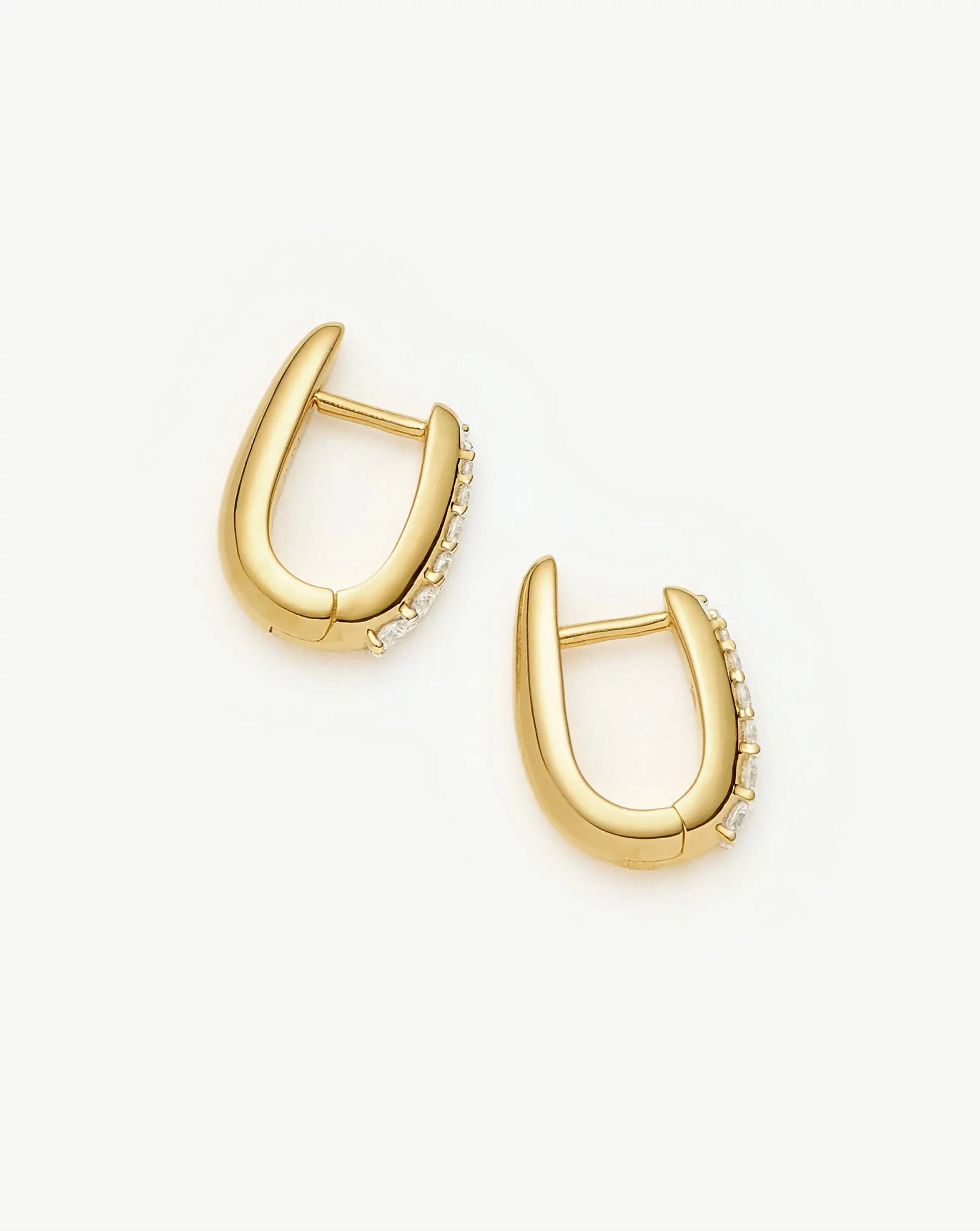 HUGGIES Claw Pave Huggies | 18ct Gold Vermeil/Cubic Zirconia