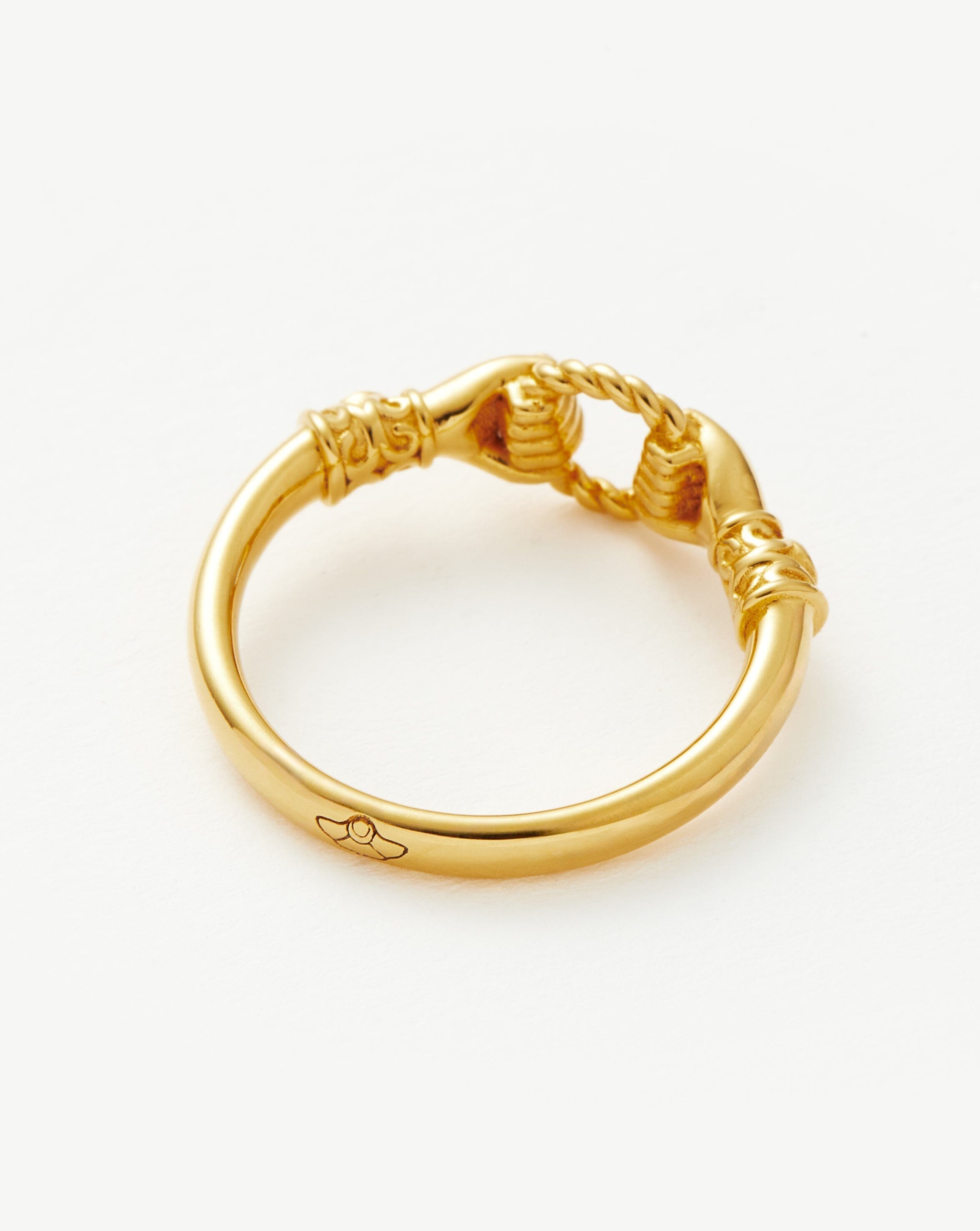 RING Harris Reed In Good Hands Stacking Ring | 18ct Gold Vermeil/Cubic Zirconia & Black Onyx